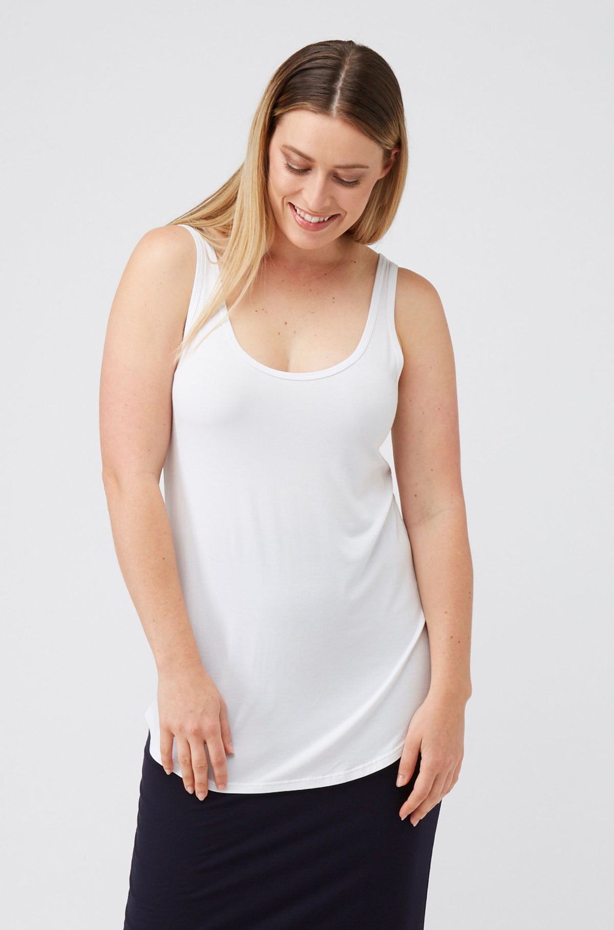 Longline Tank Sample - White