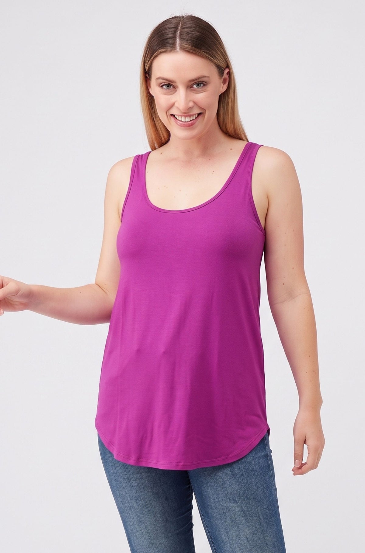 Longline Tank Sample - Magenta