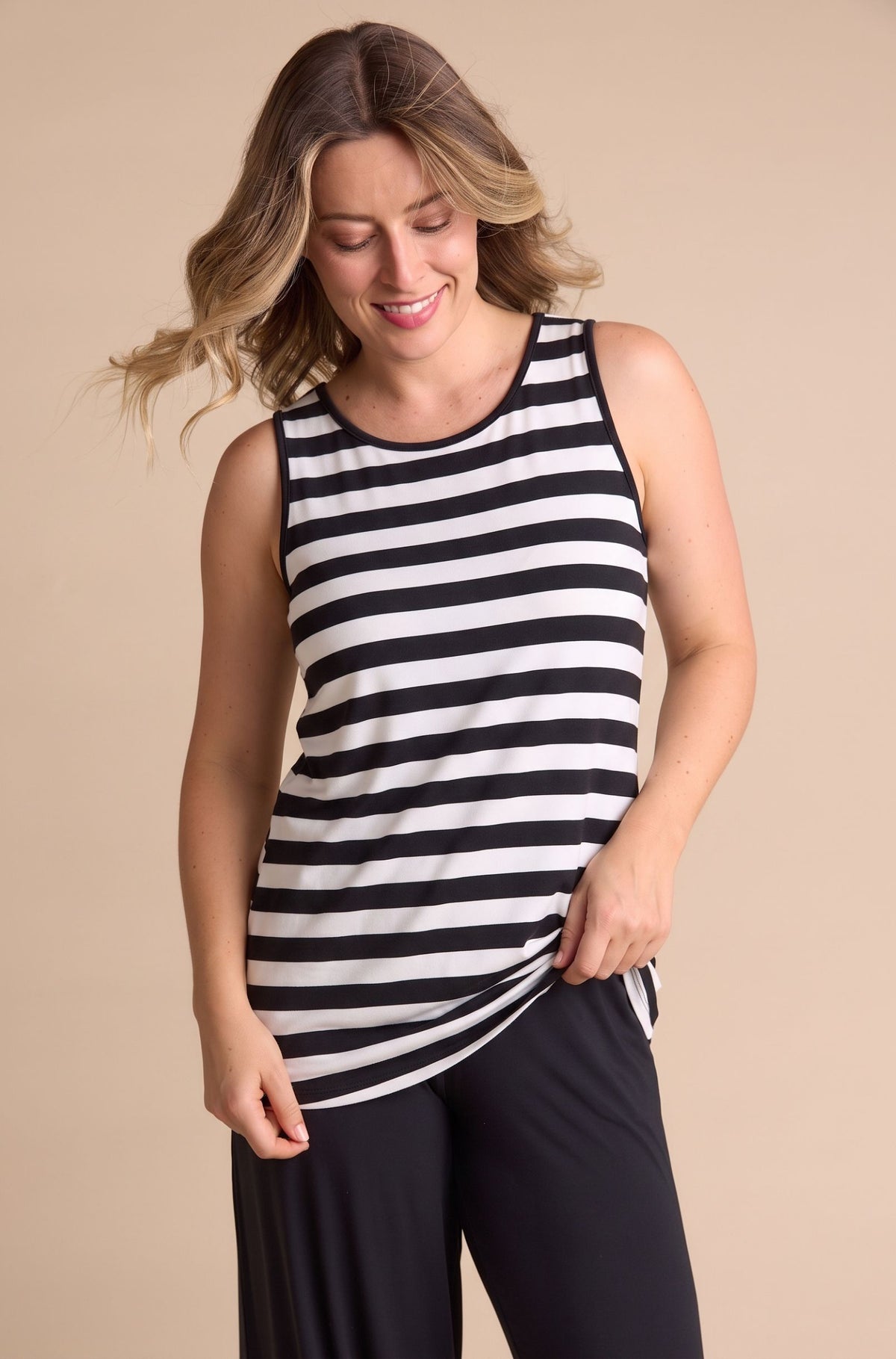 Grace Swing Tank Sample - Riveria Stripe