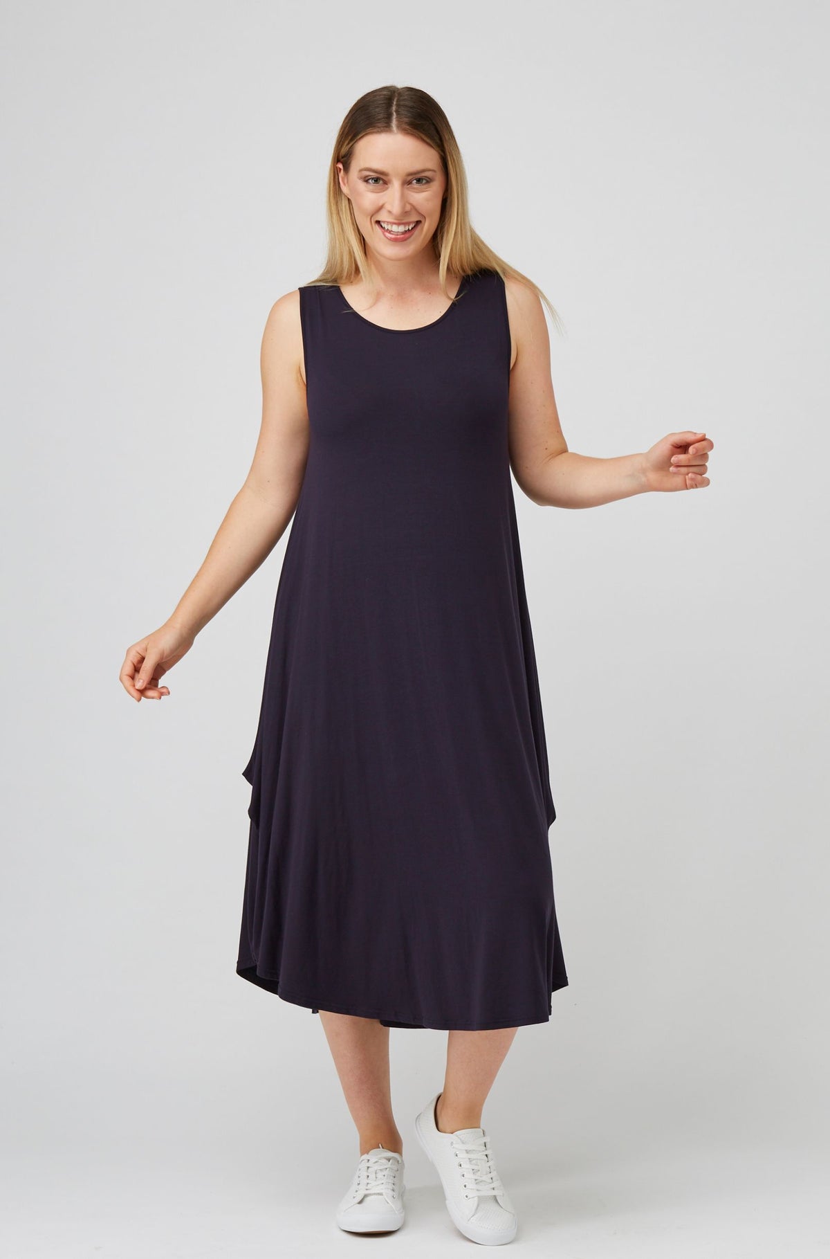 Sleeveless Tri Dress Sample - French Navy