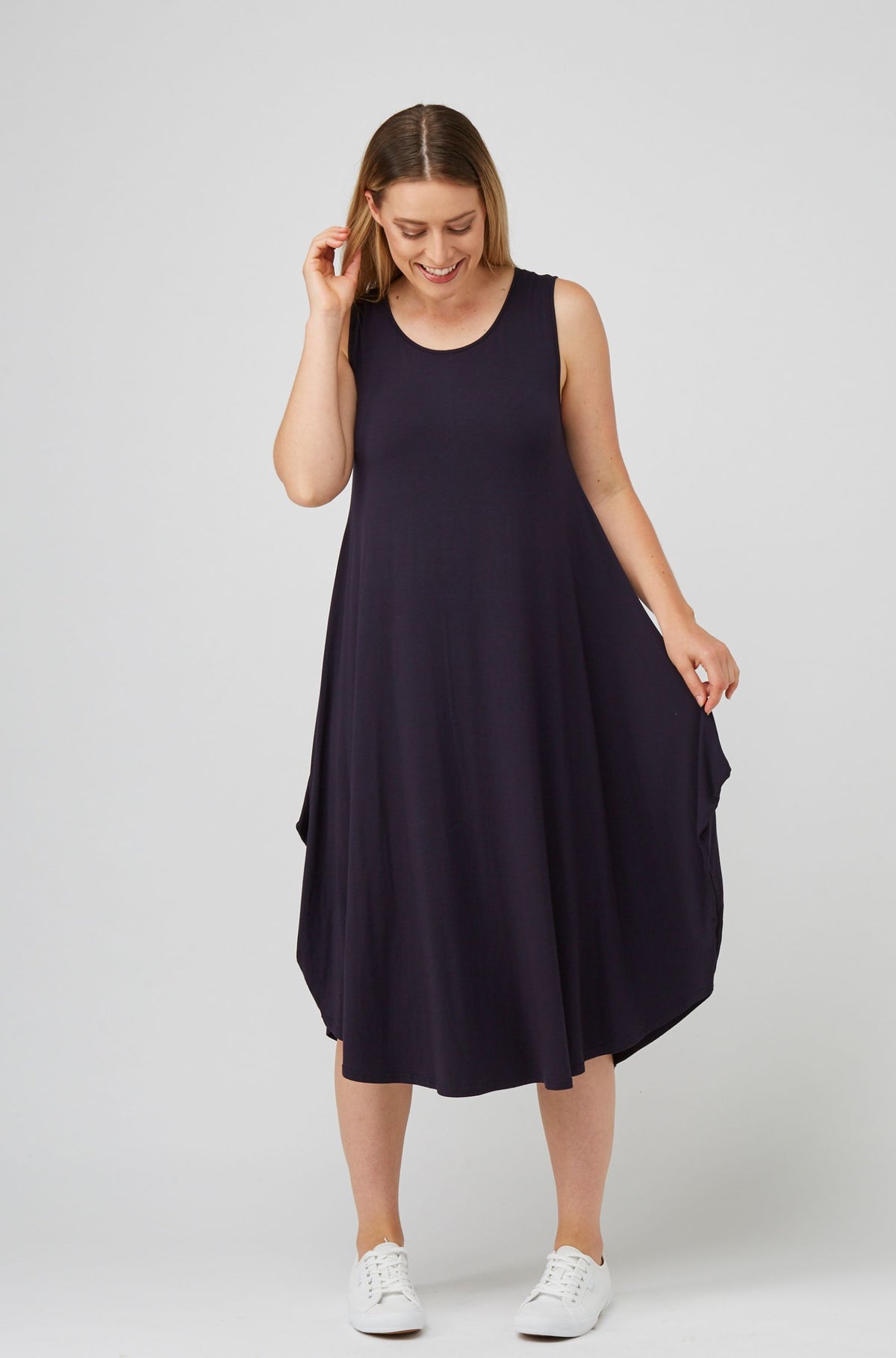 Sleeveless Tri Dress Sample - French Navy