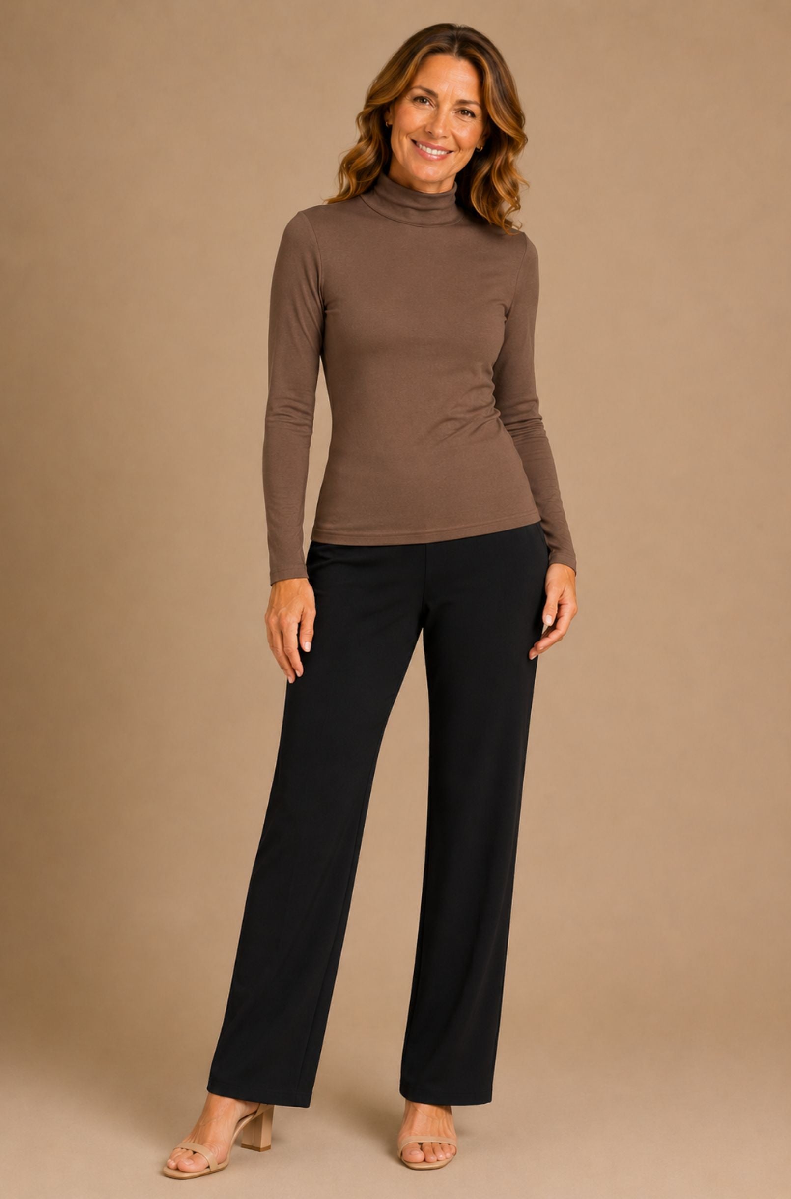 Turtle Neck Long Sleeve - Cocoa