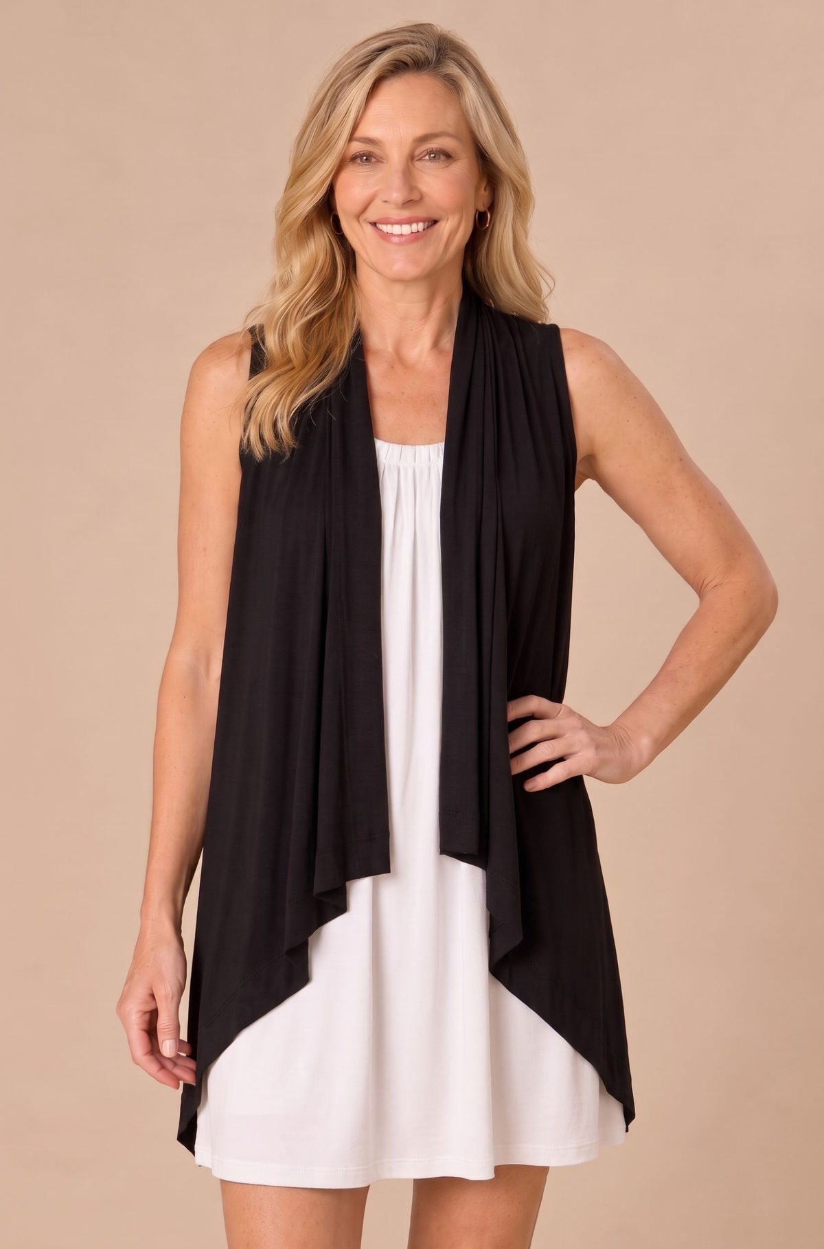 Sleeveless Wrap Sample - Black
