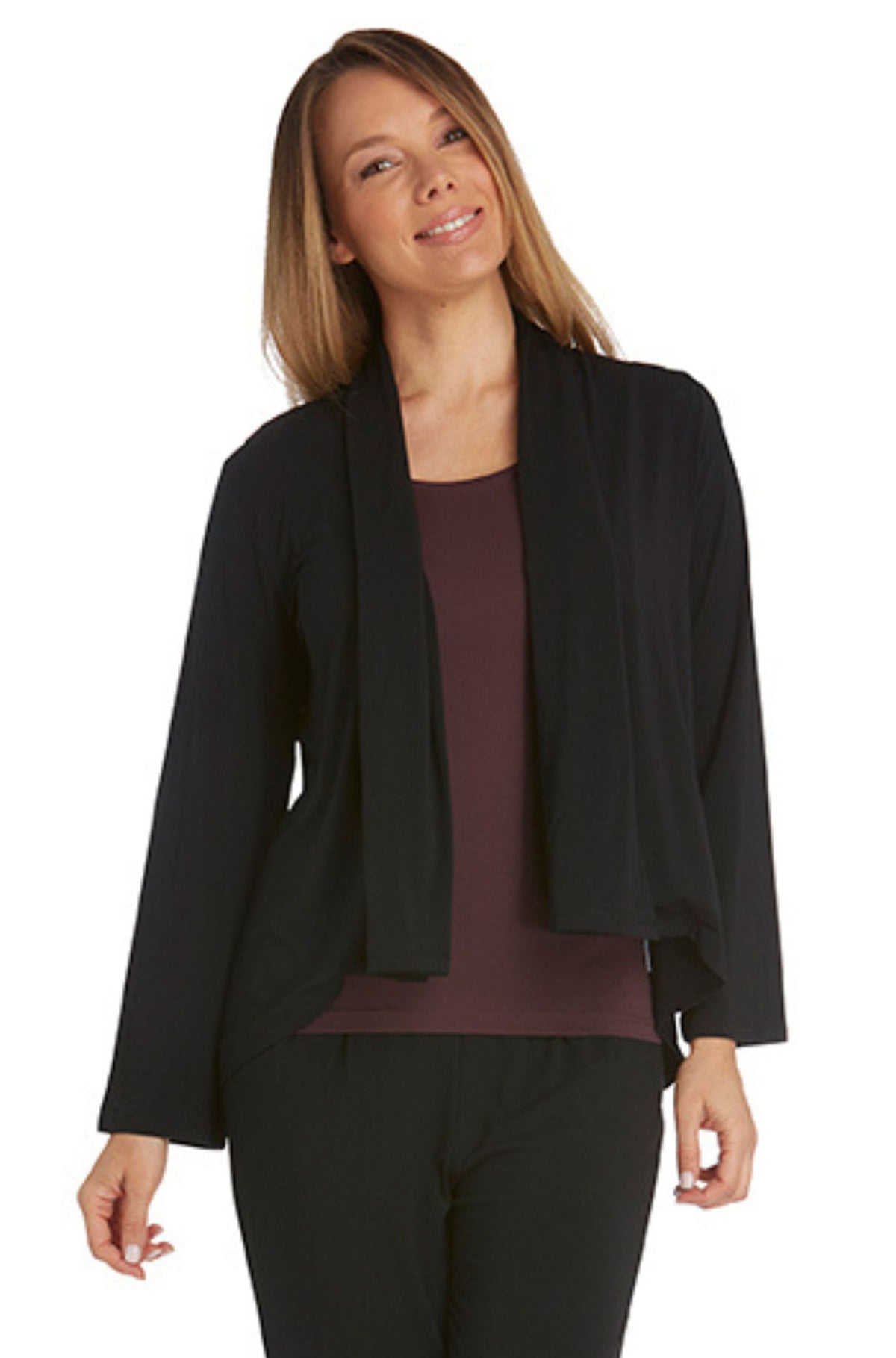 Waterfall Cardi - Black