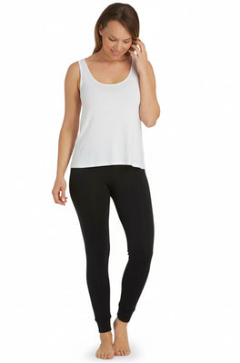 7/8th Button Legging - Black