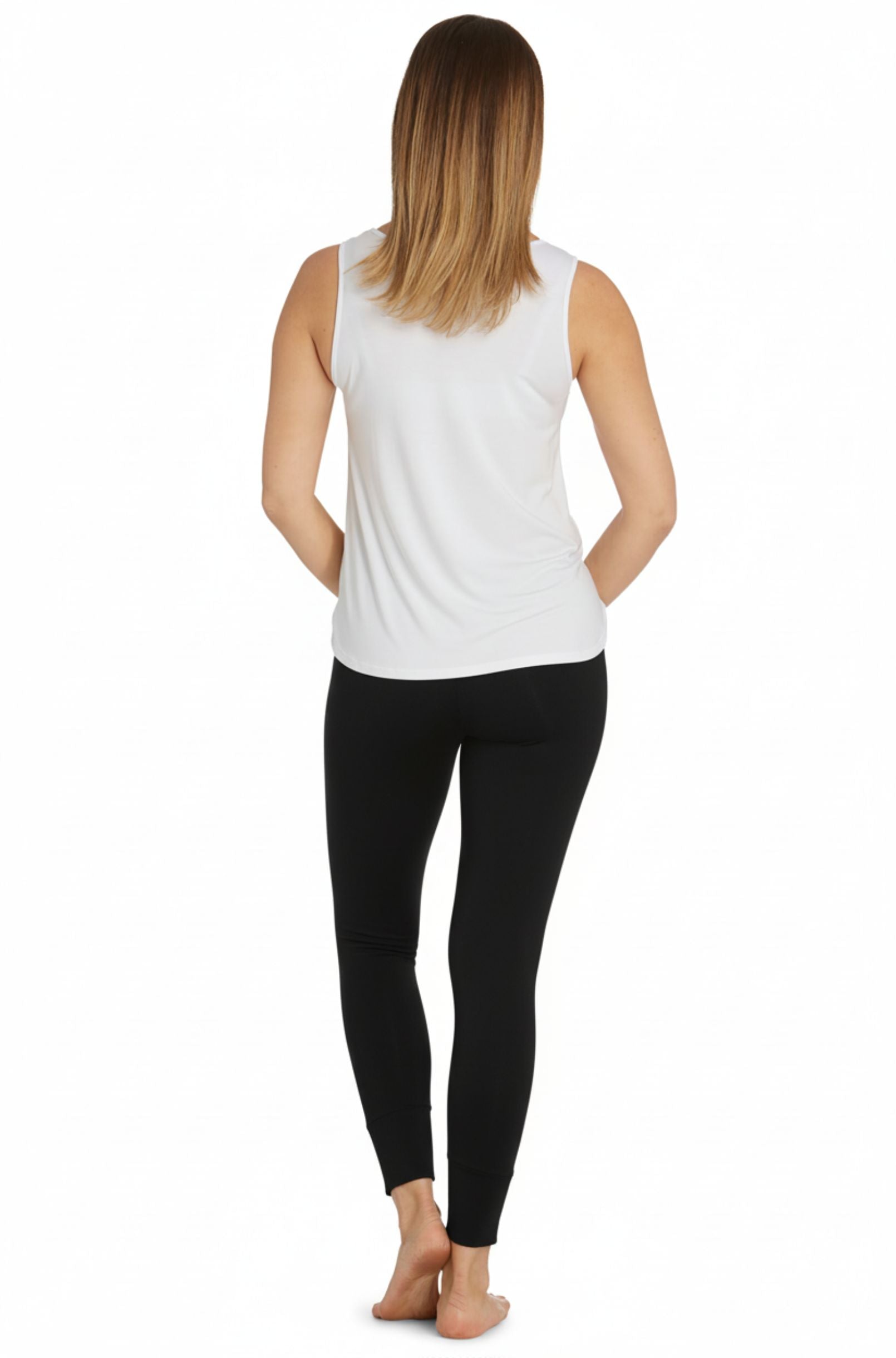 7/8th Button Legging - Black