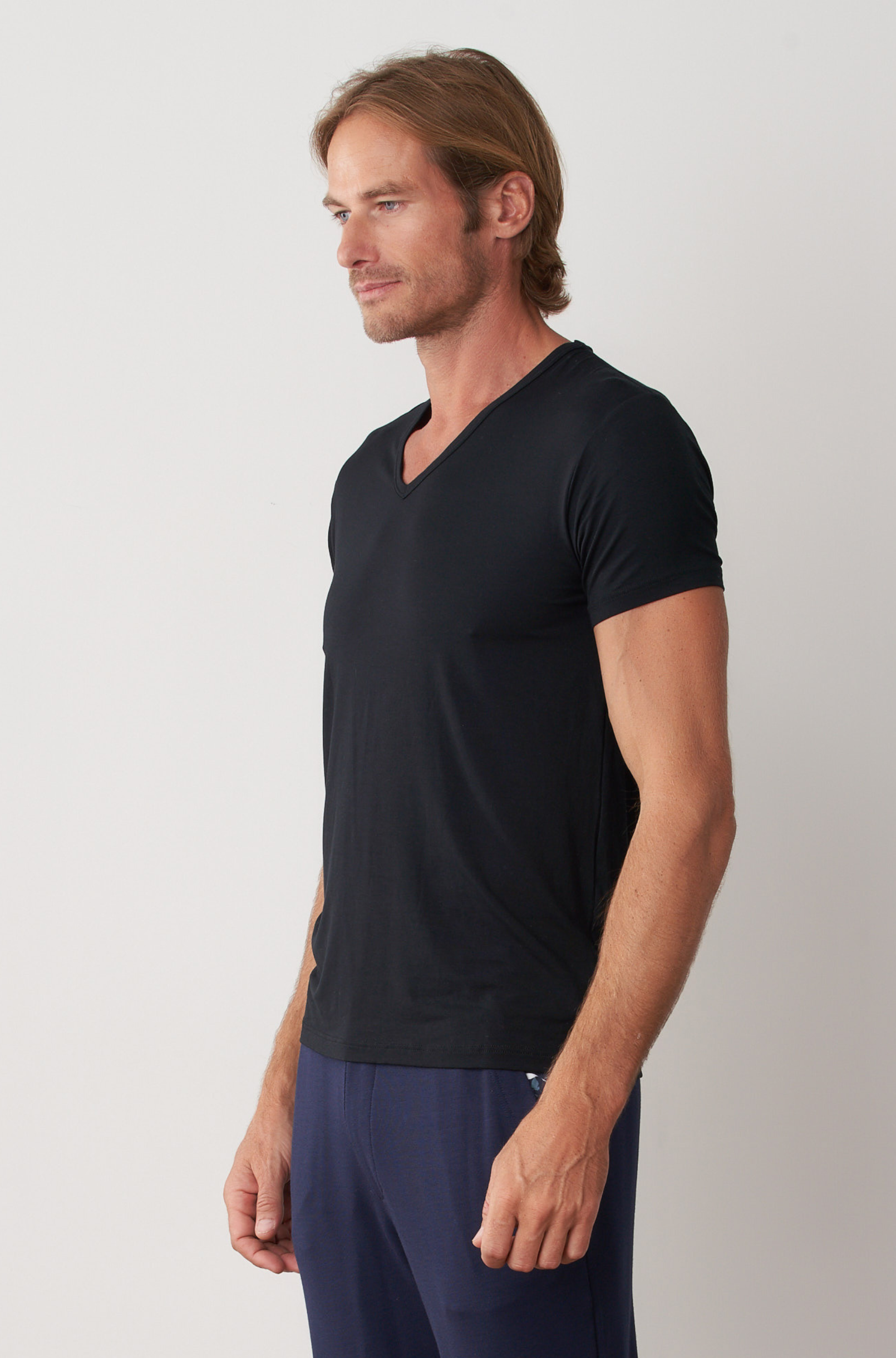 V-Neck Tee - Black