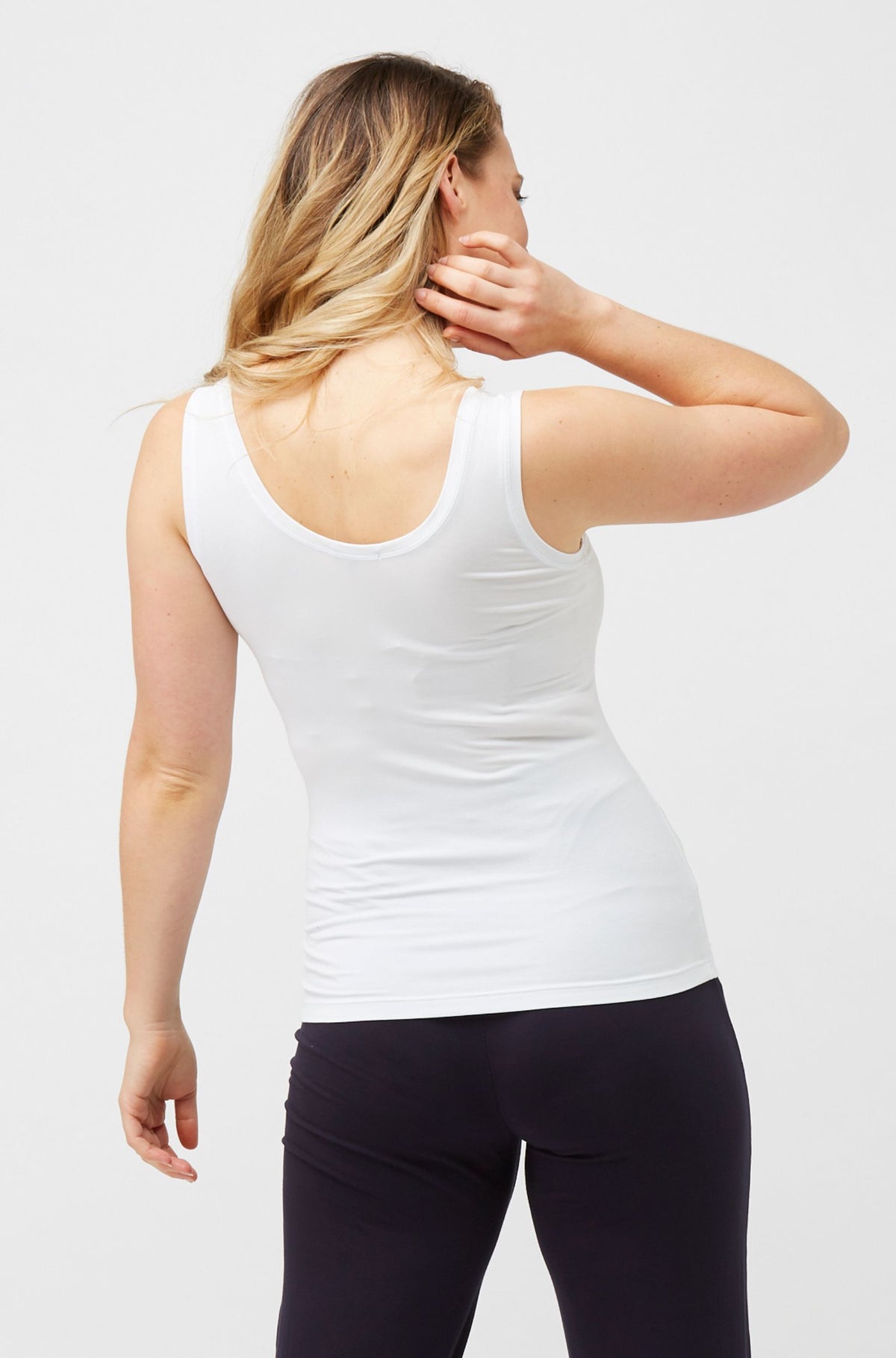 V-Neck Tank Sample - White