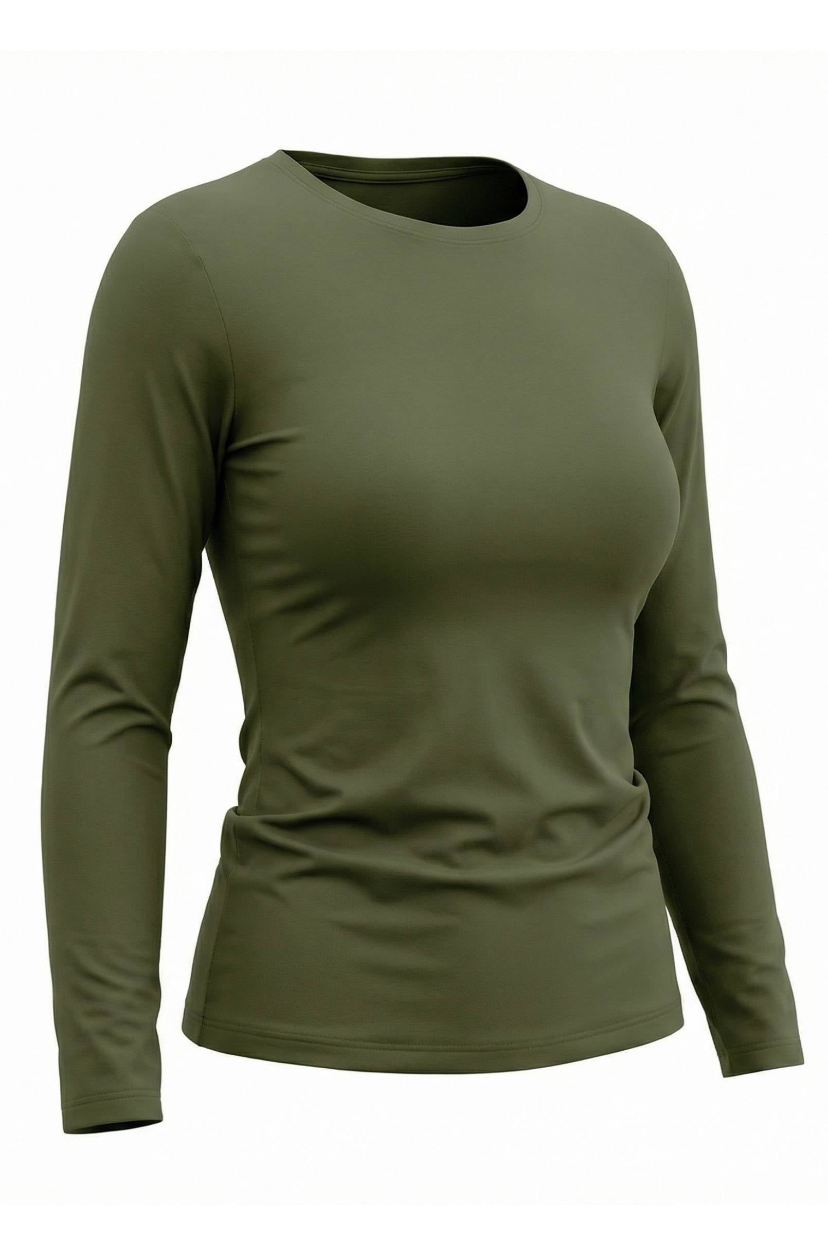 High Neck Long Sleeve - Hunter Green