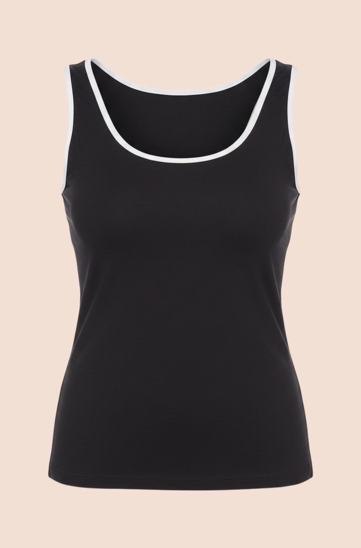Scoop Tank - Black-White Trim