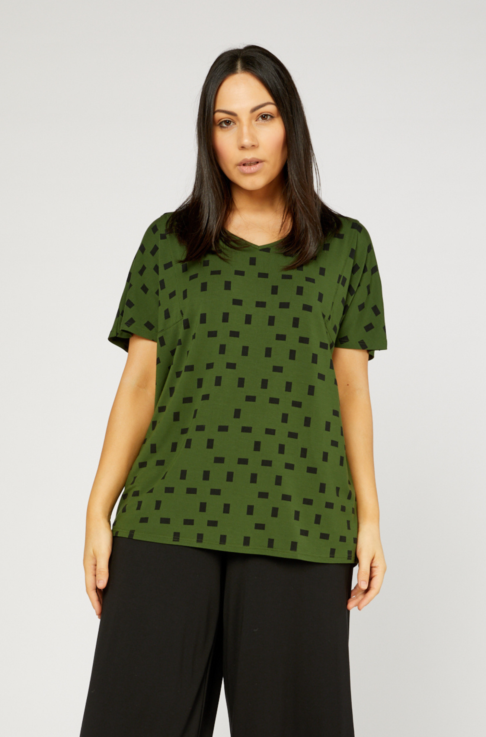 Ivy Swing Tee Moss Print