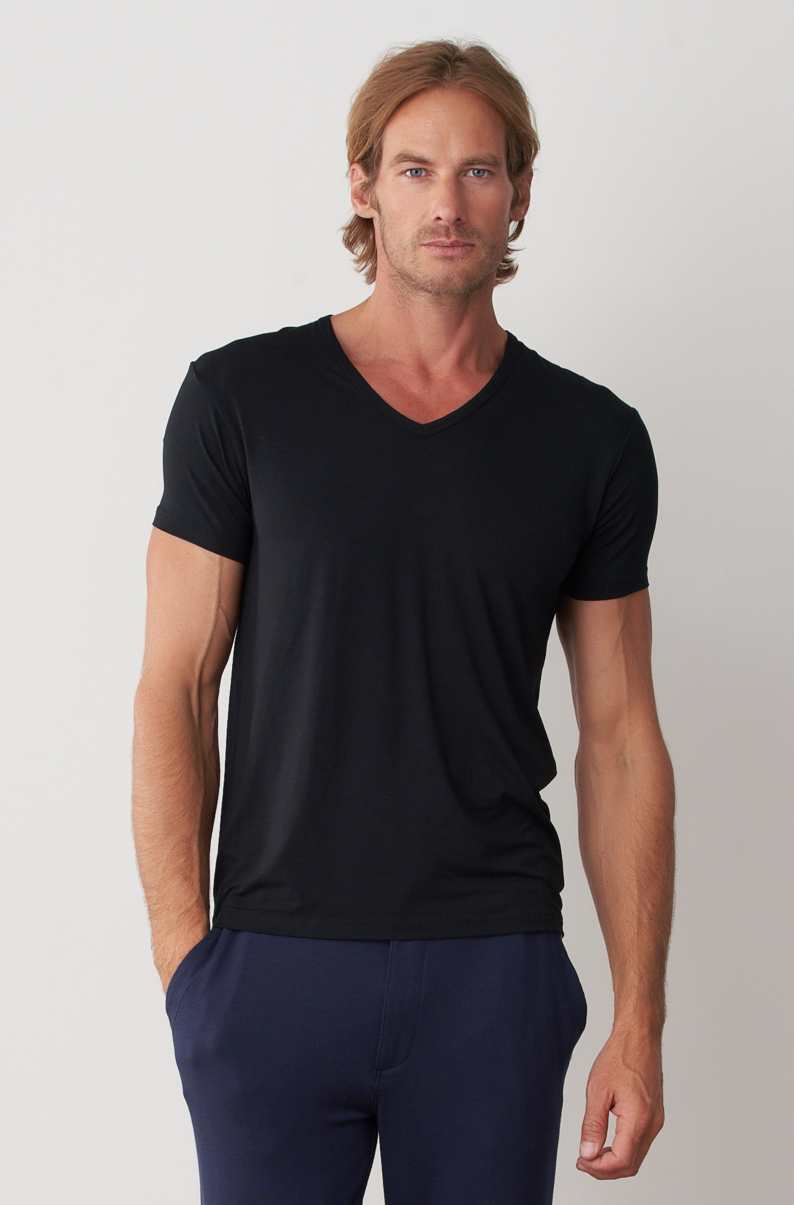 V-Neck Tee - Black