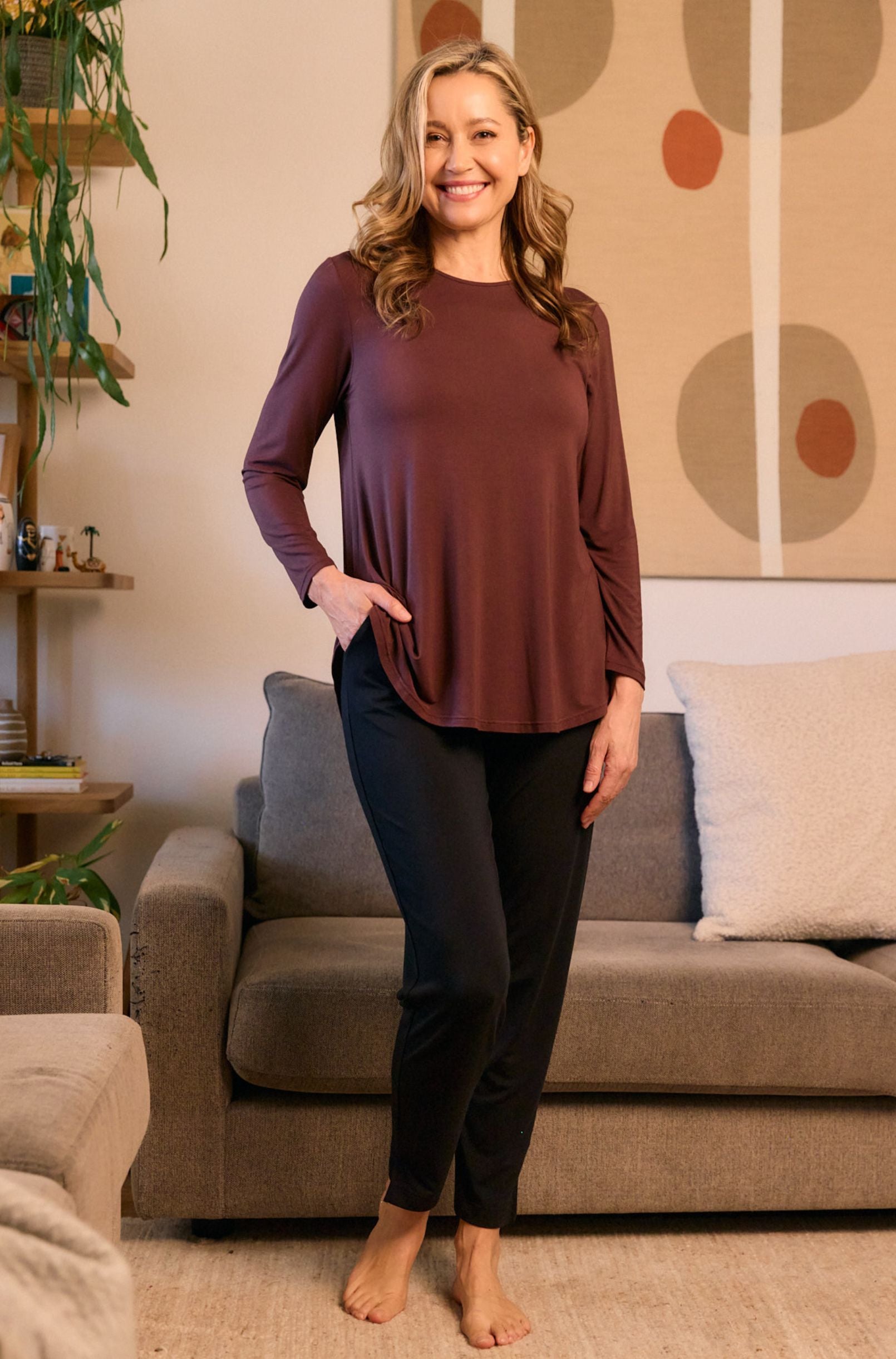 Cara Long Sleeve - Merlot