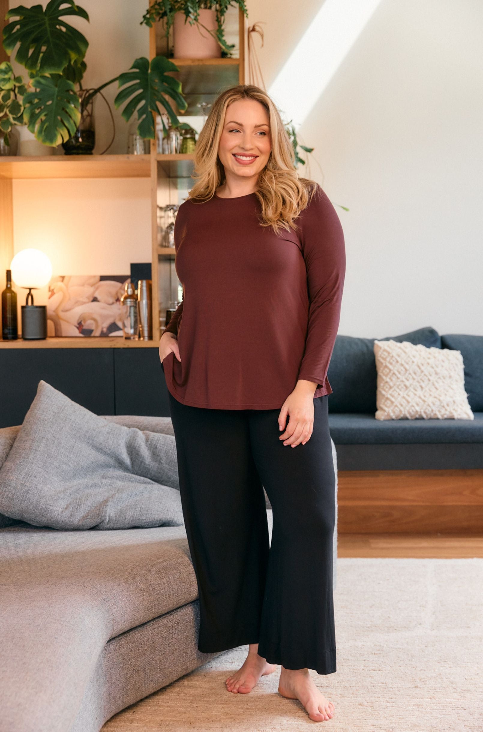 Cara Long Sleeve - Merlot