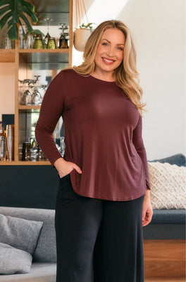 Cara Long Sleeve - Merlot