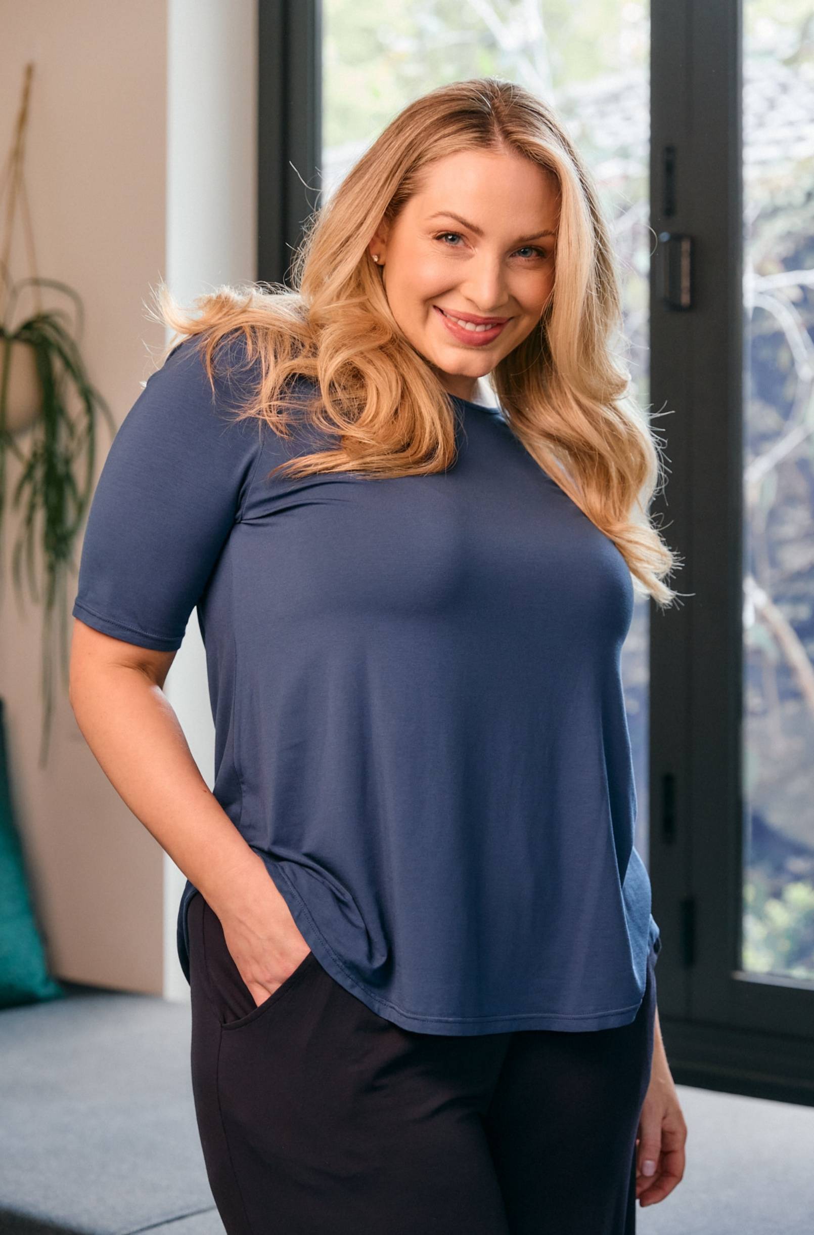 Elbow Swing Tee - Marine