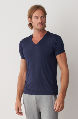 V-Neck Tee - Navy