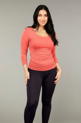 3/4 Sleeve Scoop - Paprika