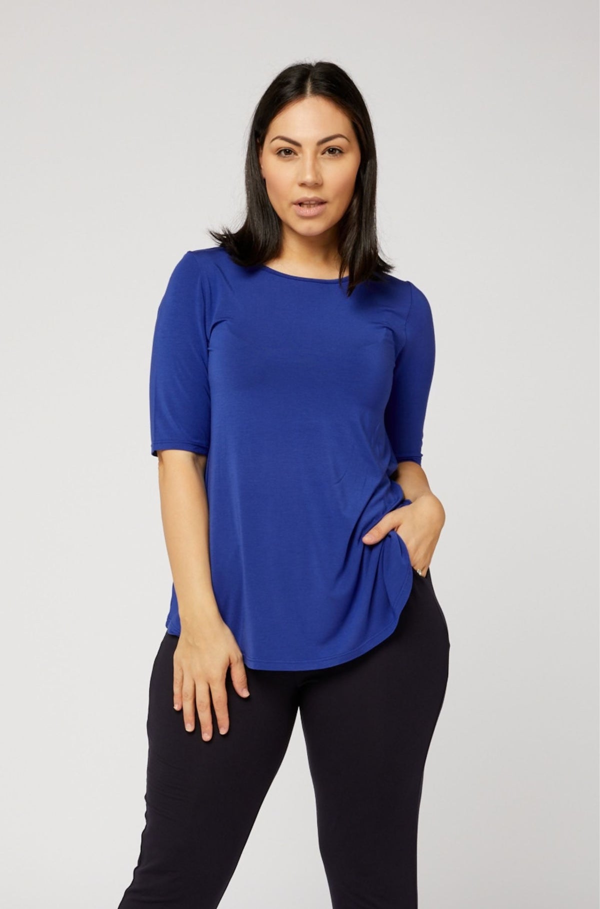 Elbow Swing Tee Sample | Sapphire