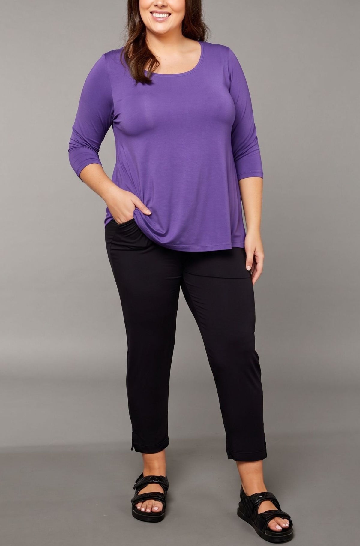Swing 3/4 Sleeve Sample - Royal Purple
