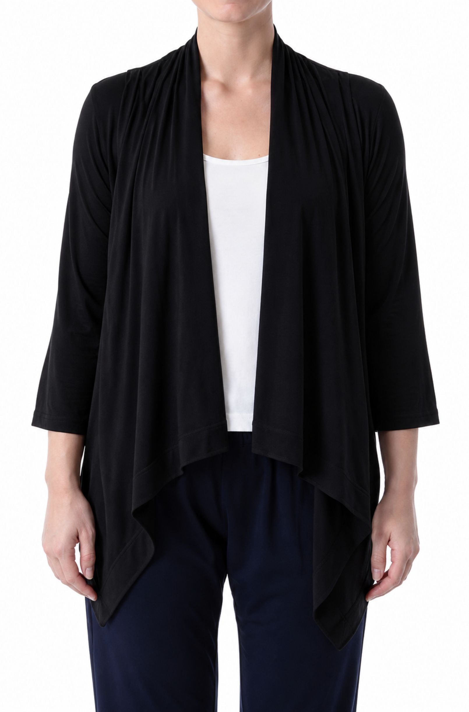 Long Wrap Shrug - Black
