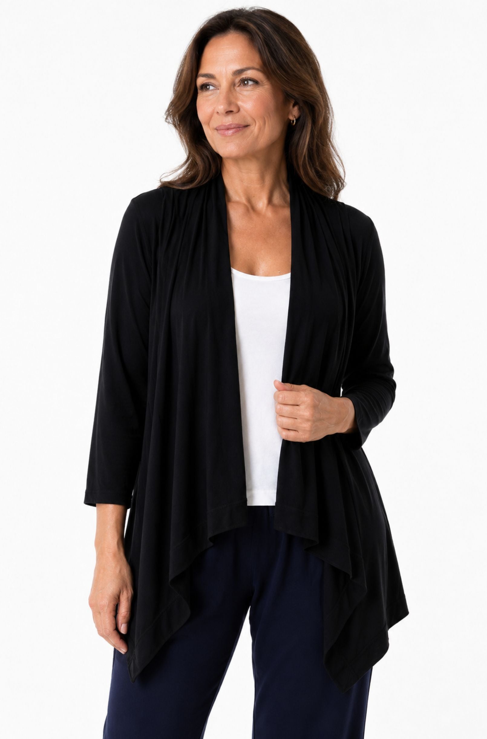 Long Wrap Shrug - Black