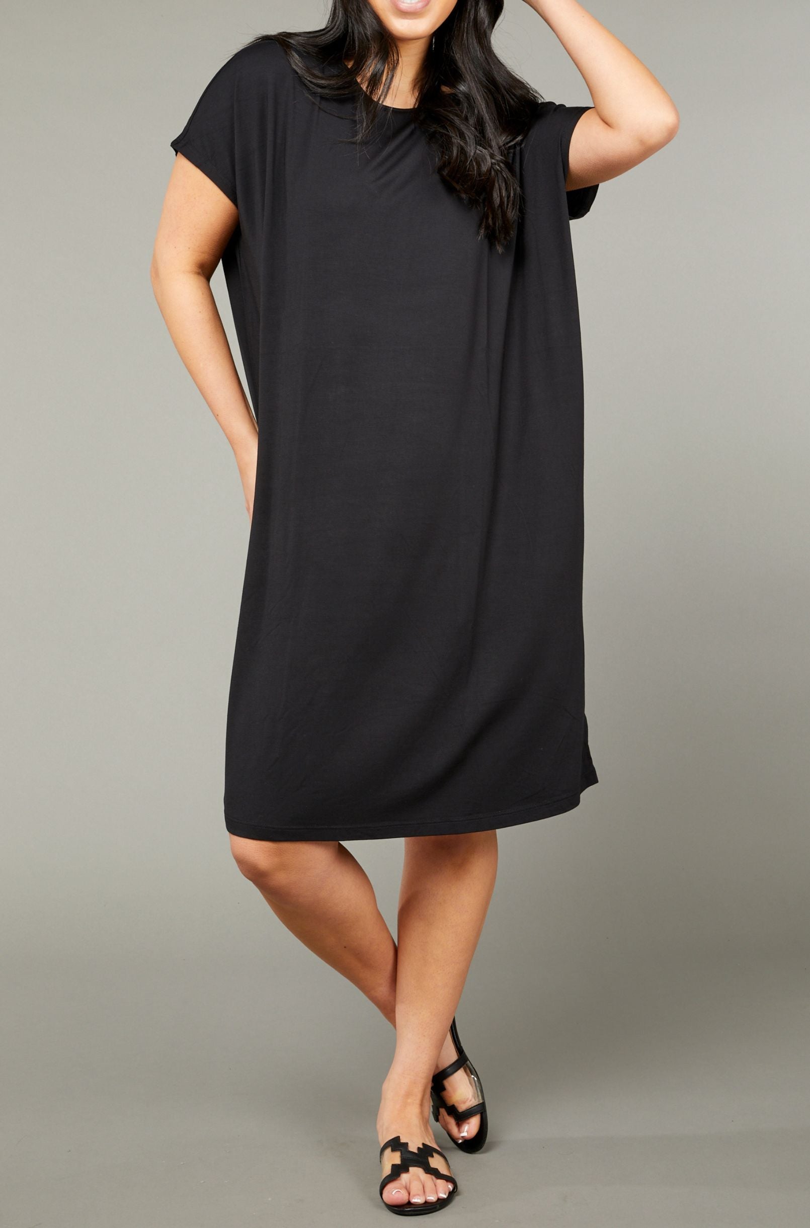 Ava Box Dress - Black