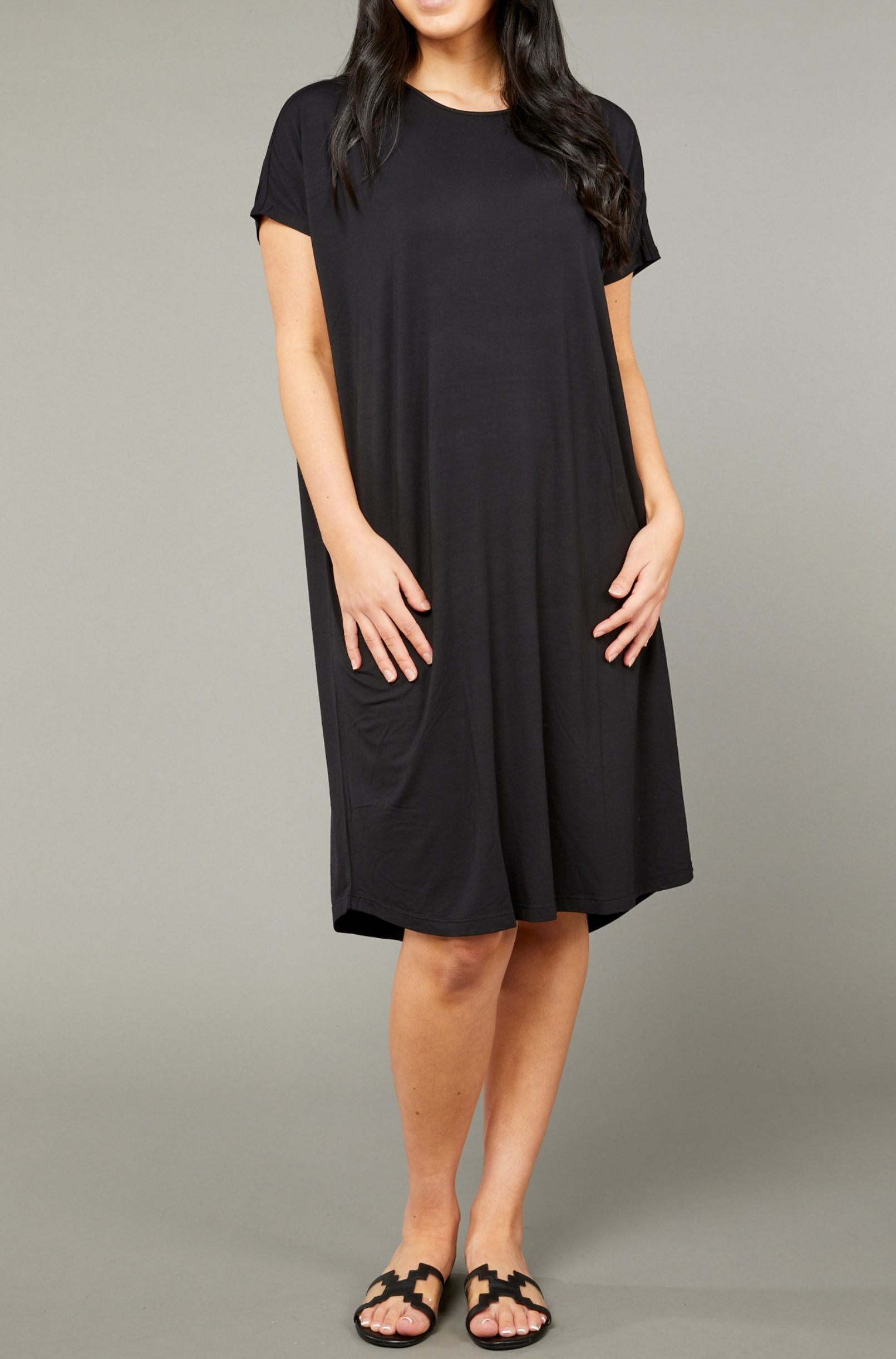 Ava Box Dress - Black