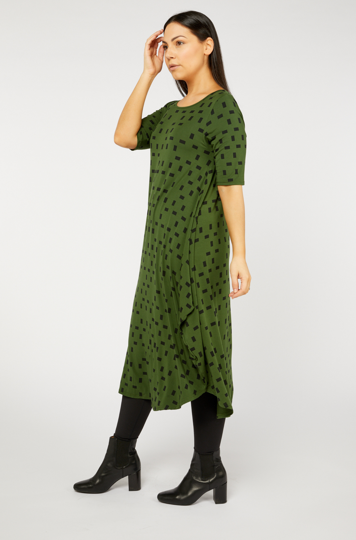 Original Tri Dress Moss Print