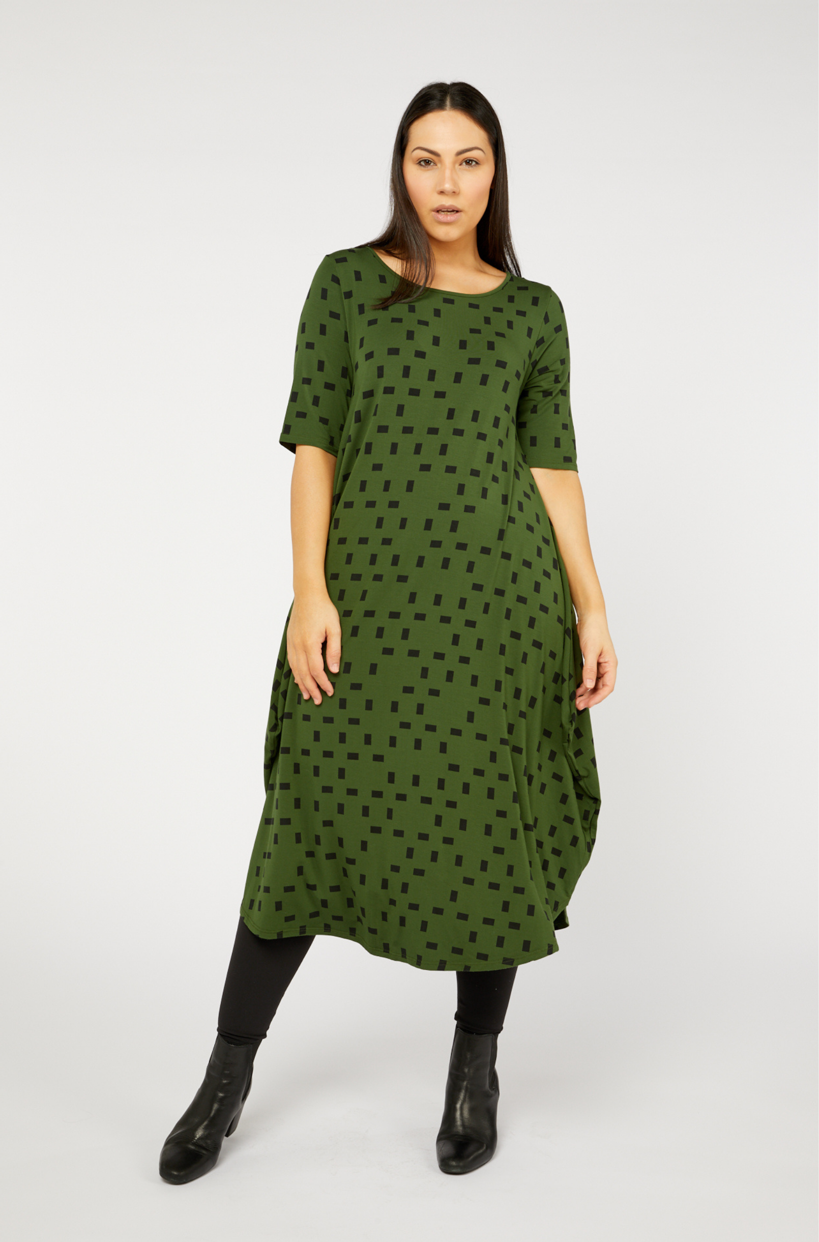 Original Tri Dress Moss Print