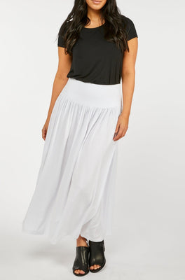 Long Full Skirt - White