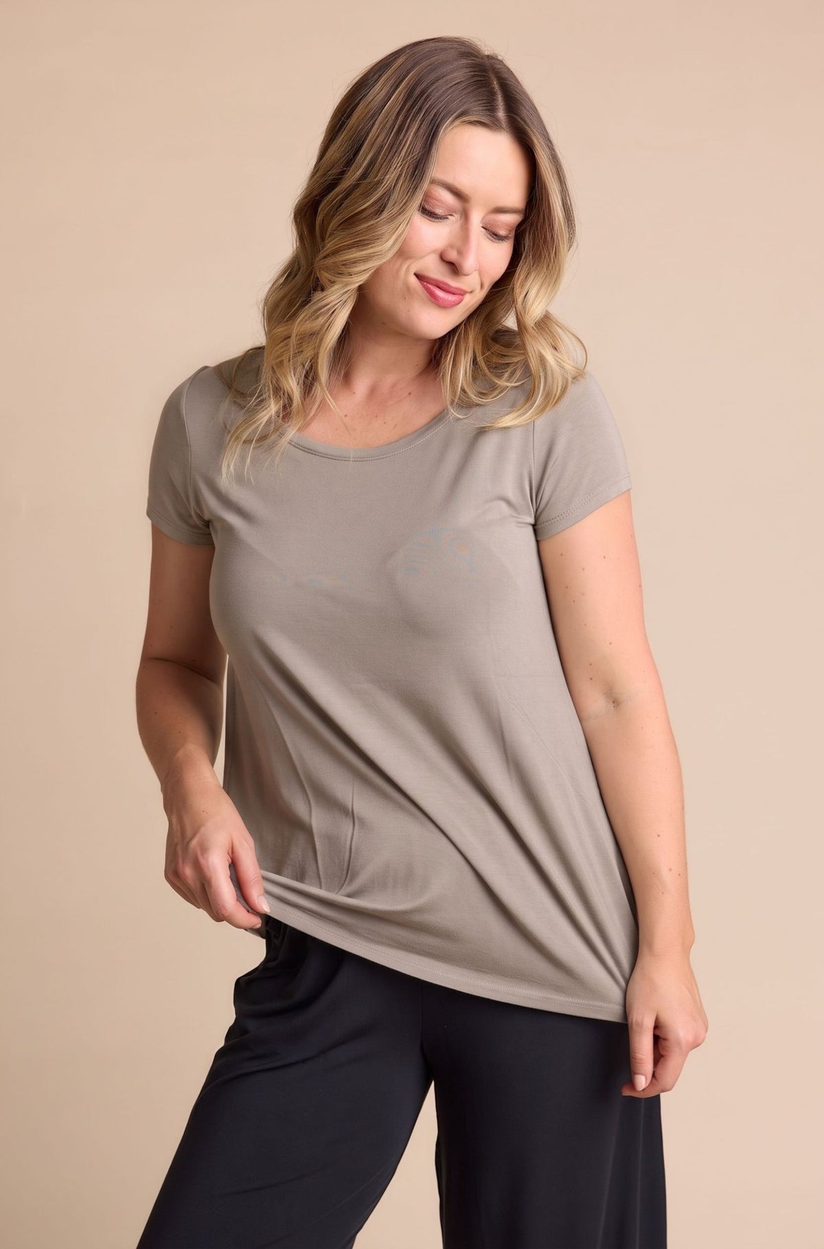 Swing Tee Sample - Taupe