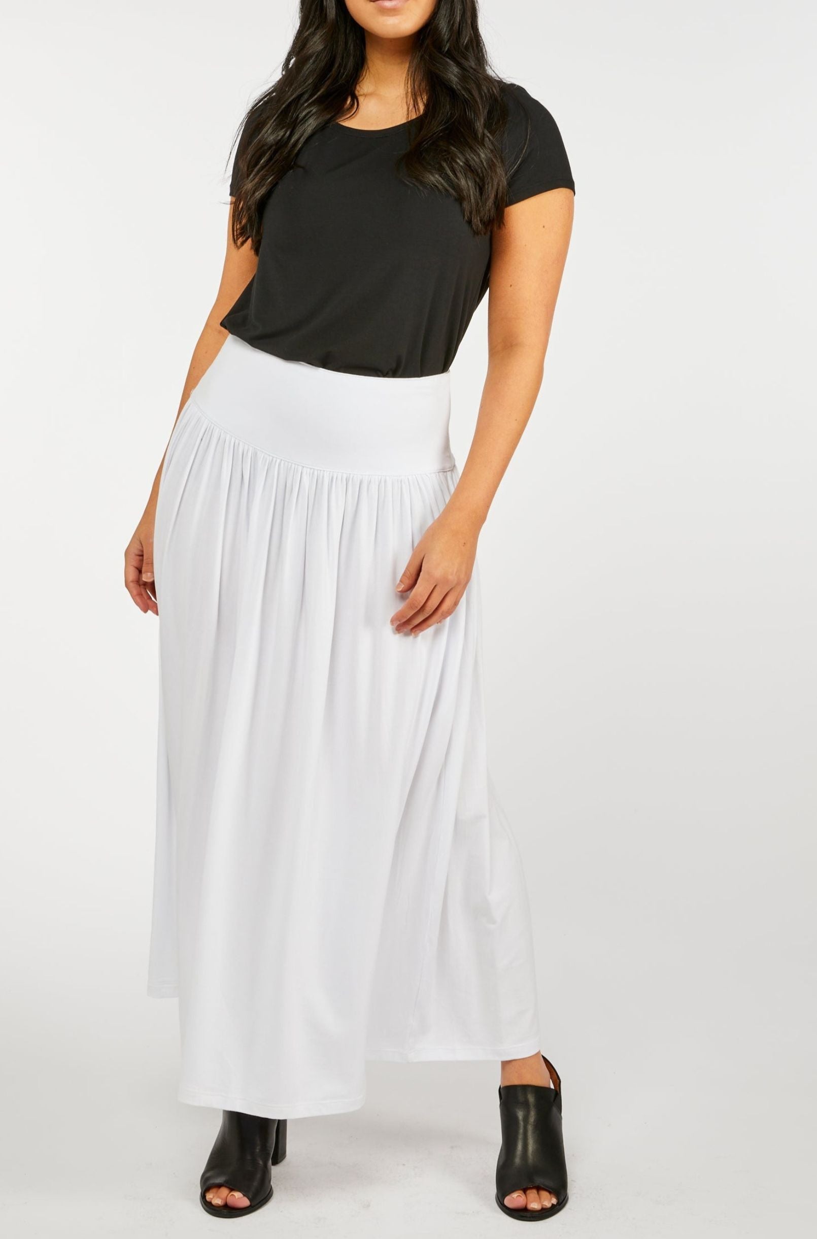 Long Full Skirt - White