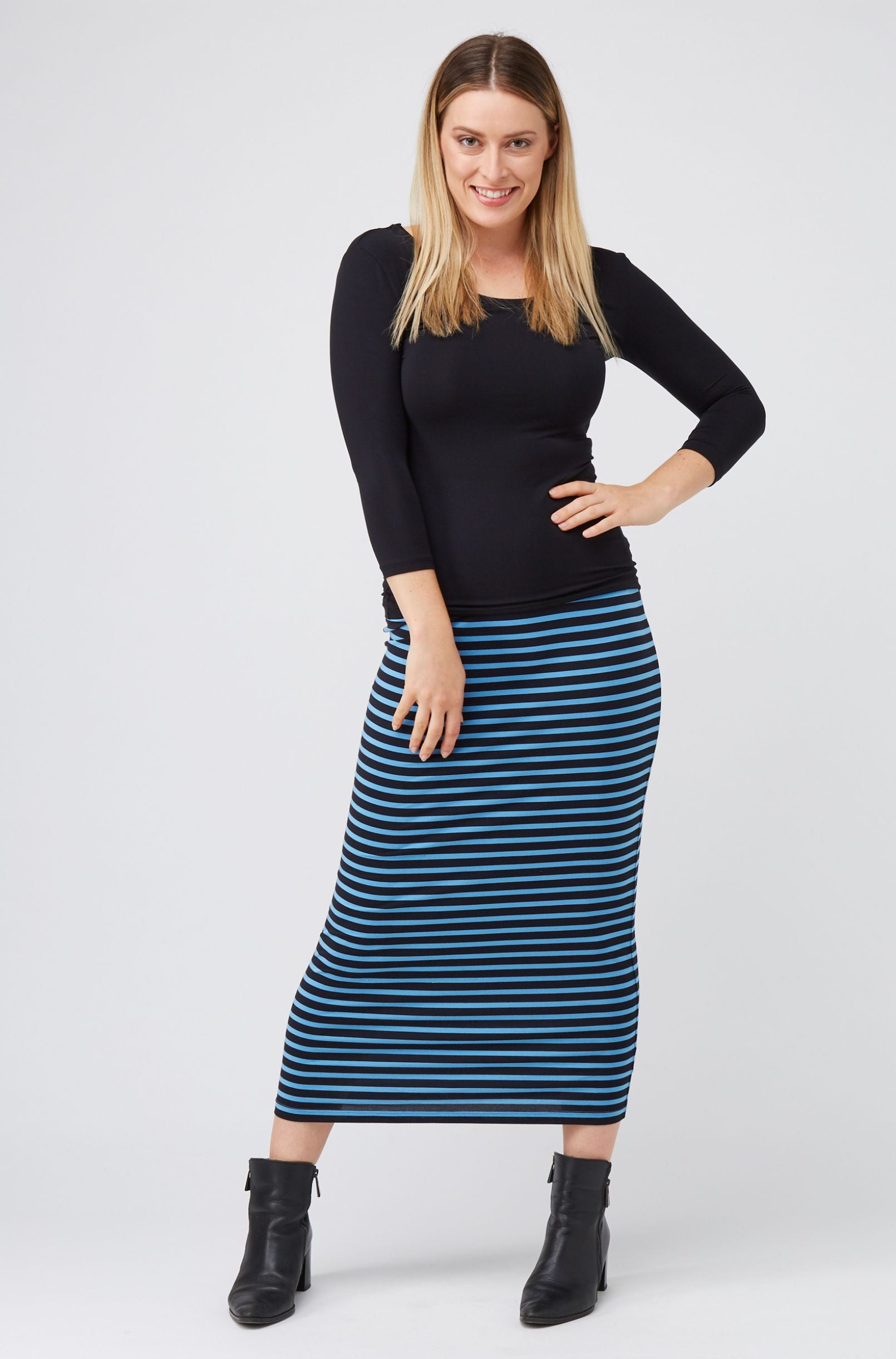 Long Tube Skirt - Regatta Stripe