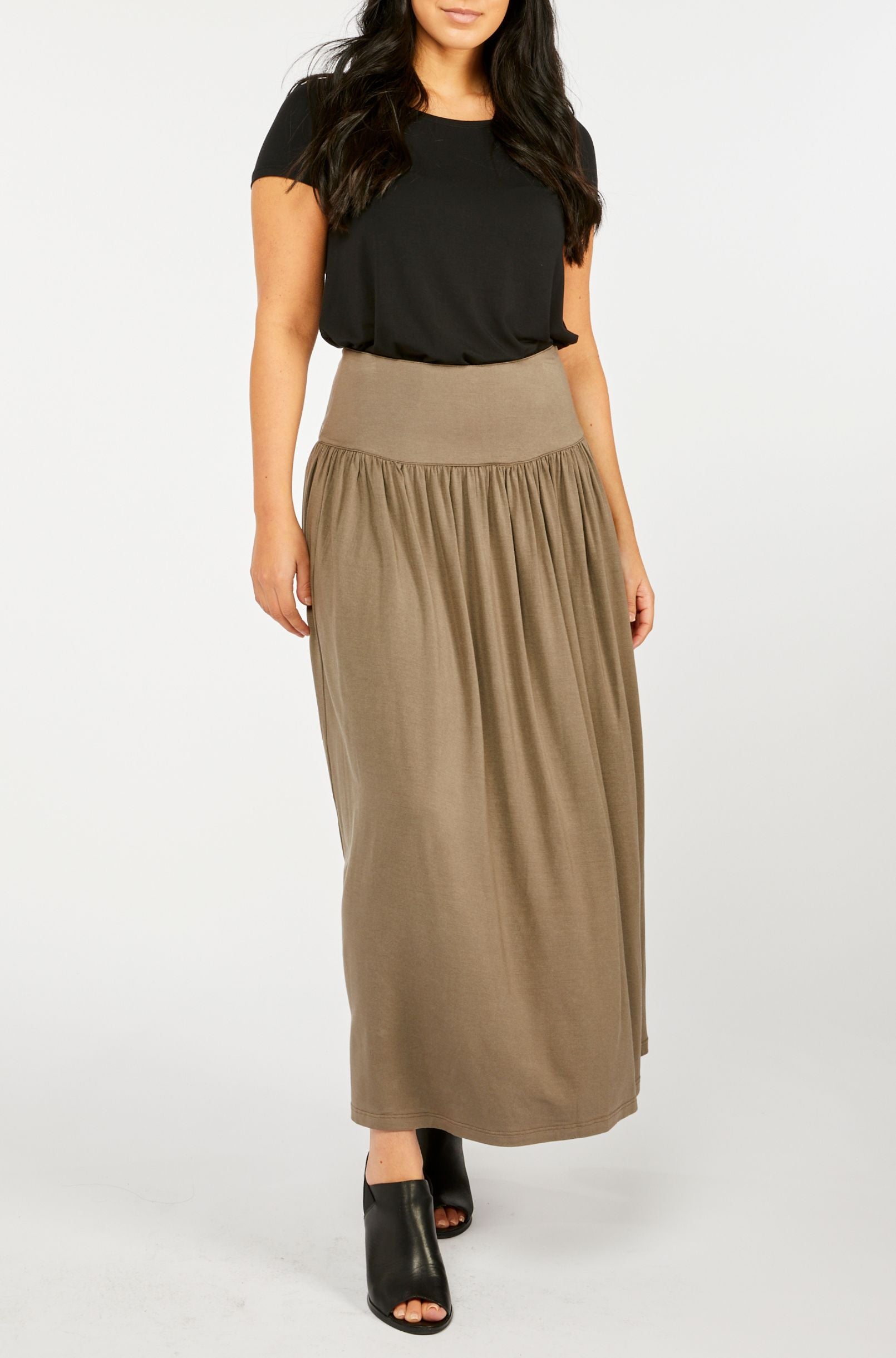 Long Full Skirt - Chestnut