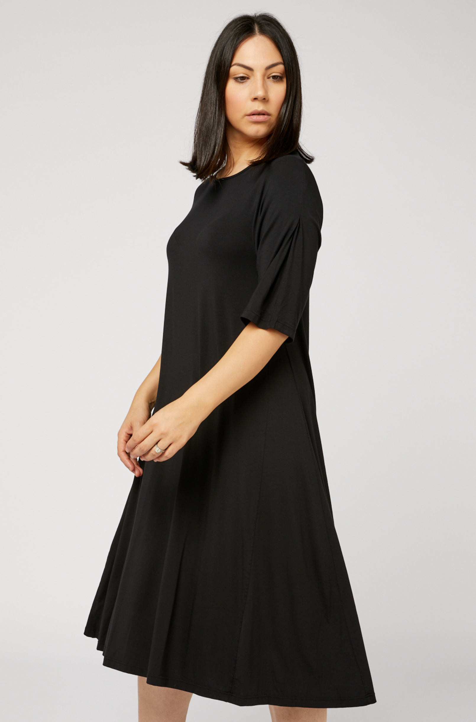 Nina Spliced Dress Black