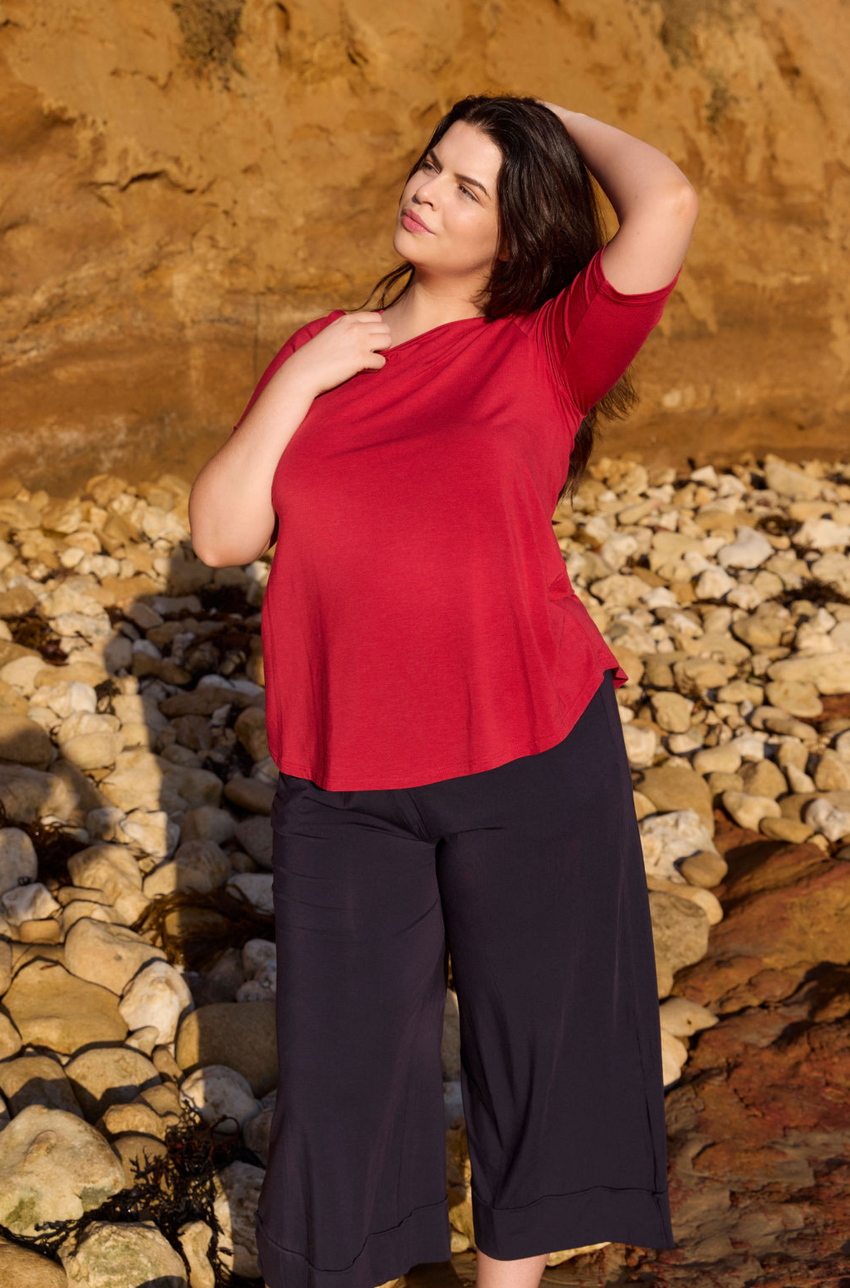 Elbow Swing Tee - Red Berry