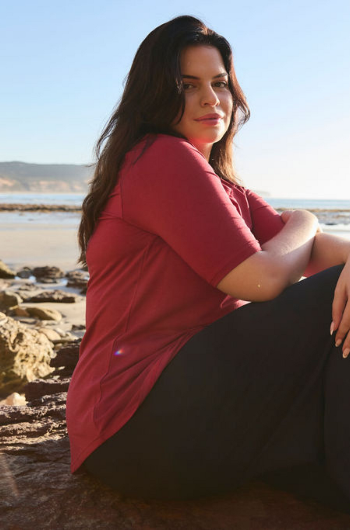 Elbow Swing Tee - Red Berry