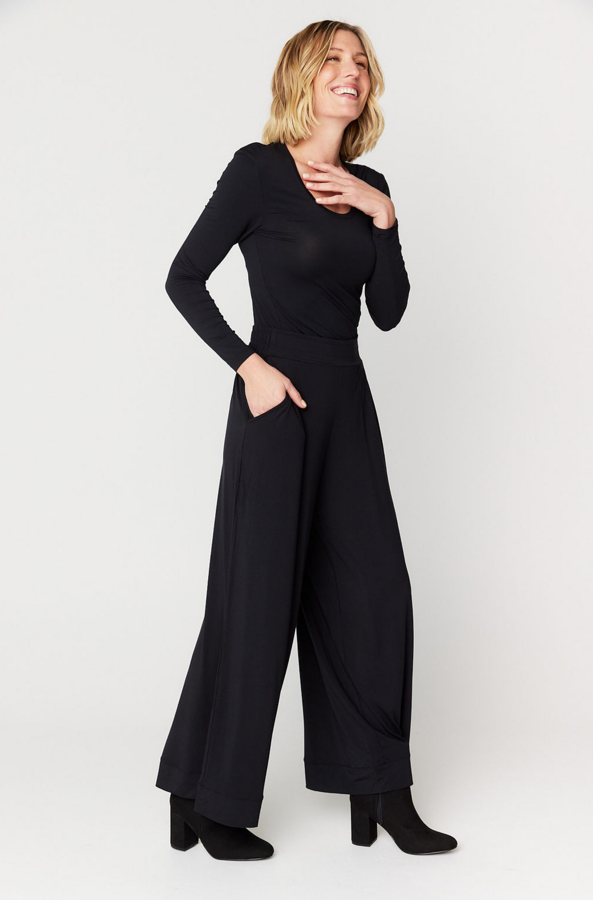 Bella Palazzo Pant - Black