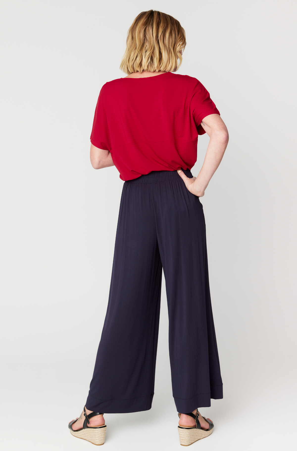 Bella Palazzo Pant - French Navy