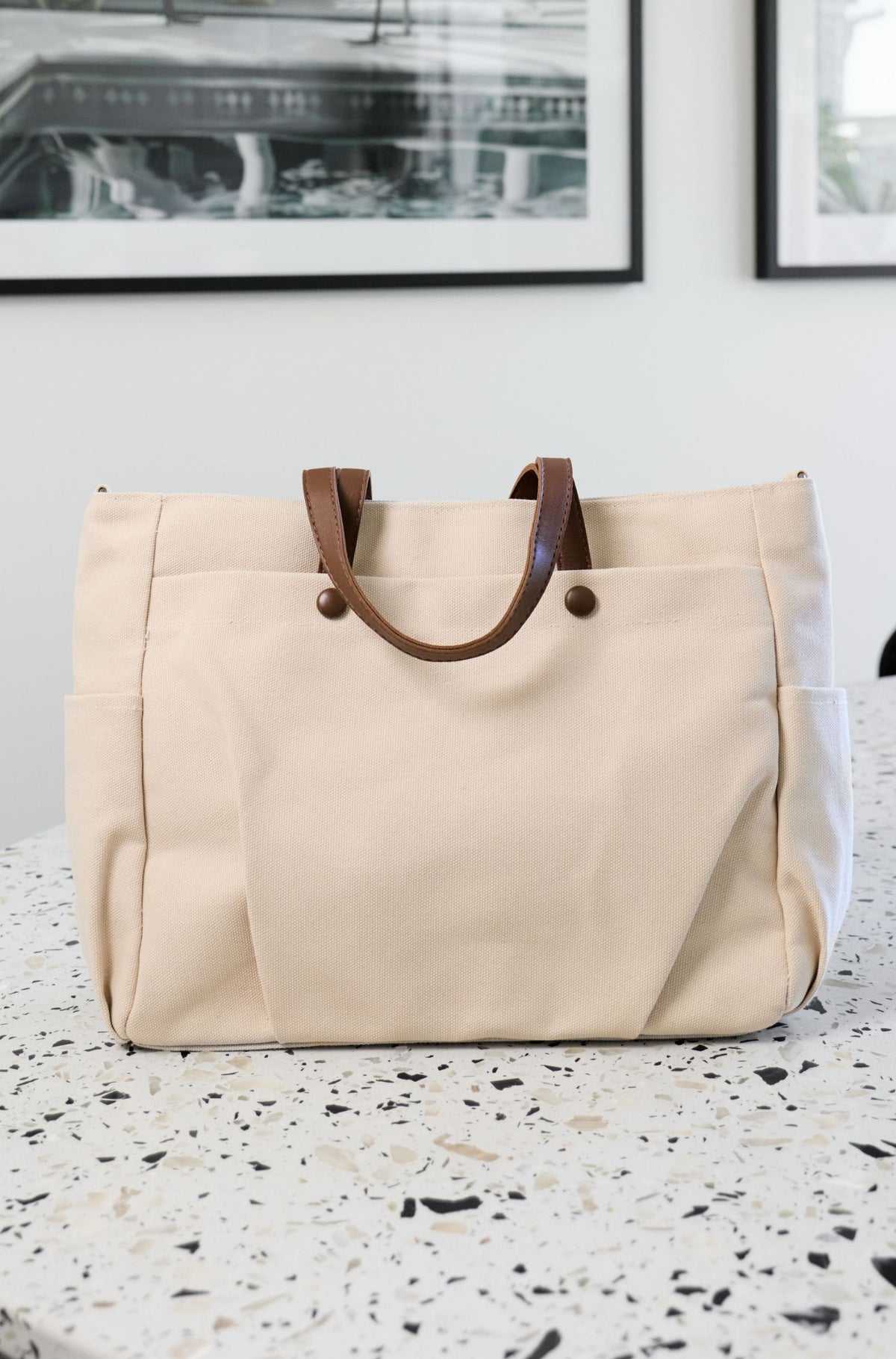 Canvas Tote Bag - Beige