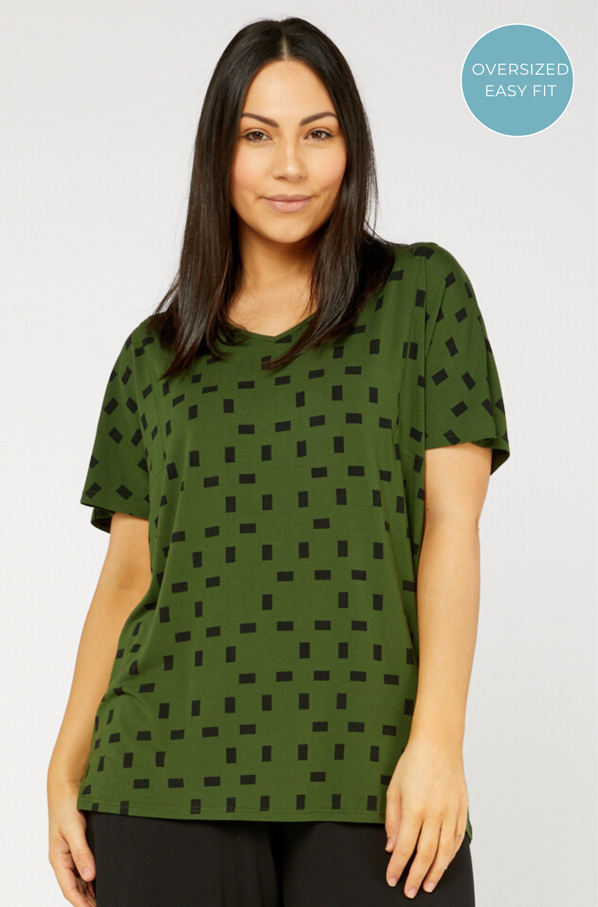 Ivy Swing Tee - Moss Print