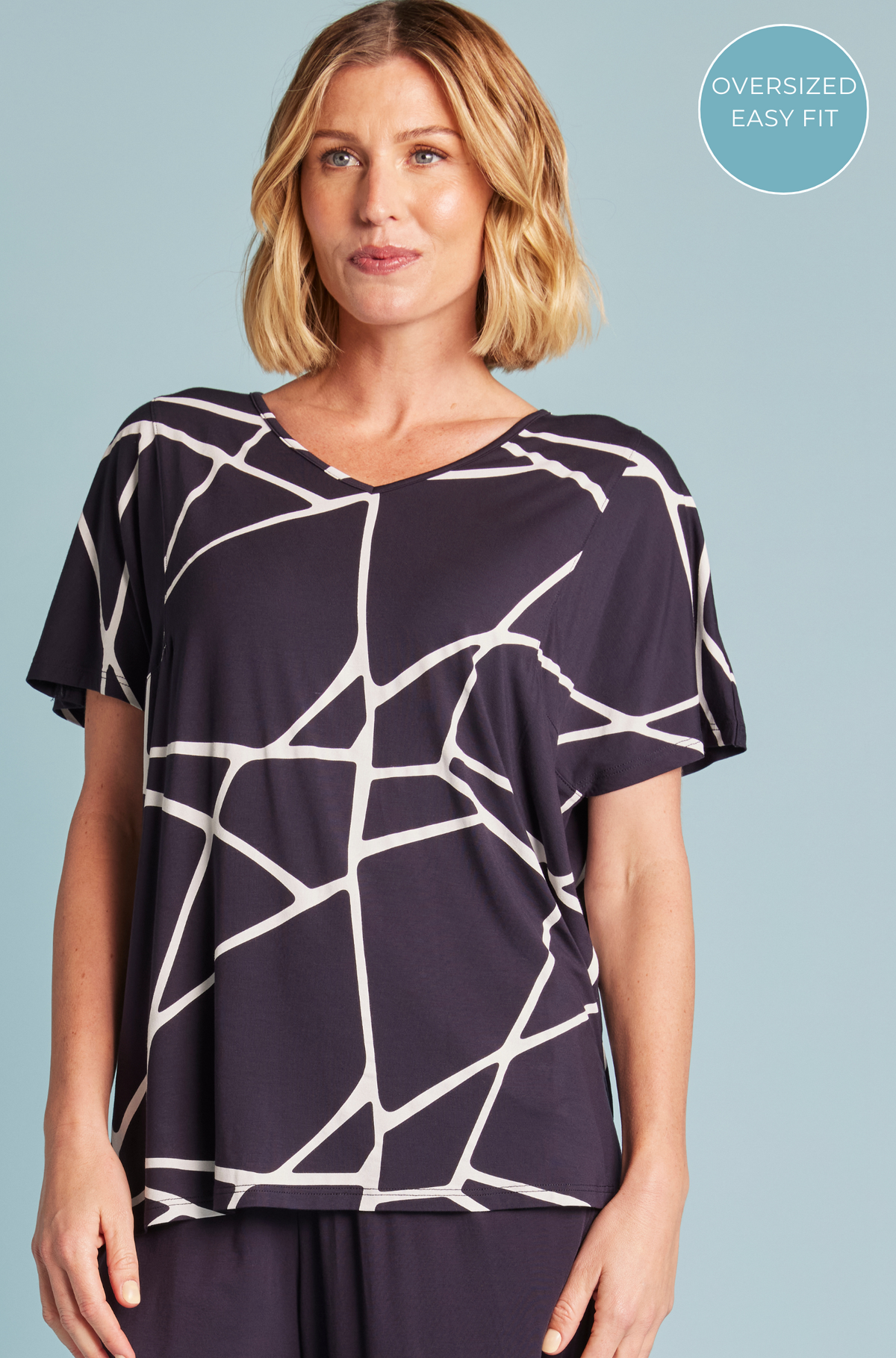 Ivy Swing Tee - Navy Marble