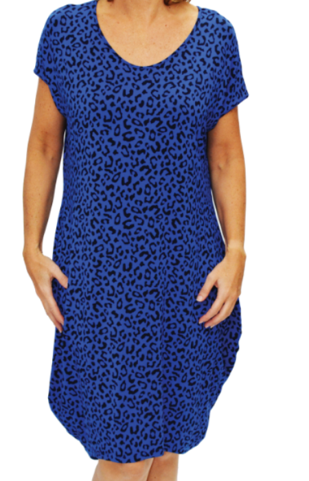 Tulip Dress  Leopard Print