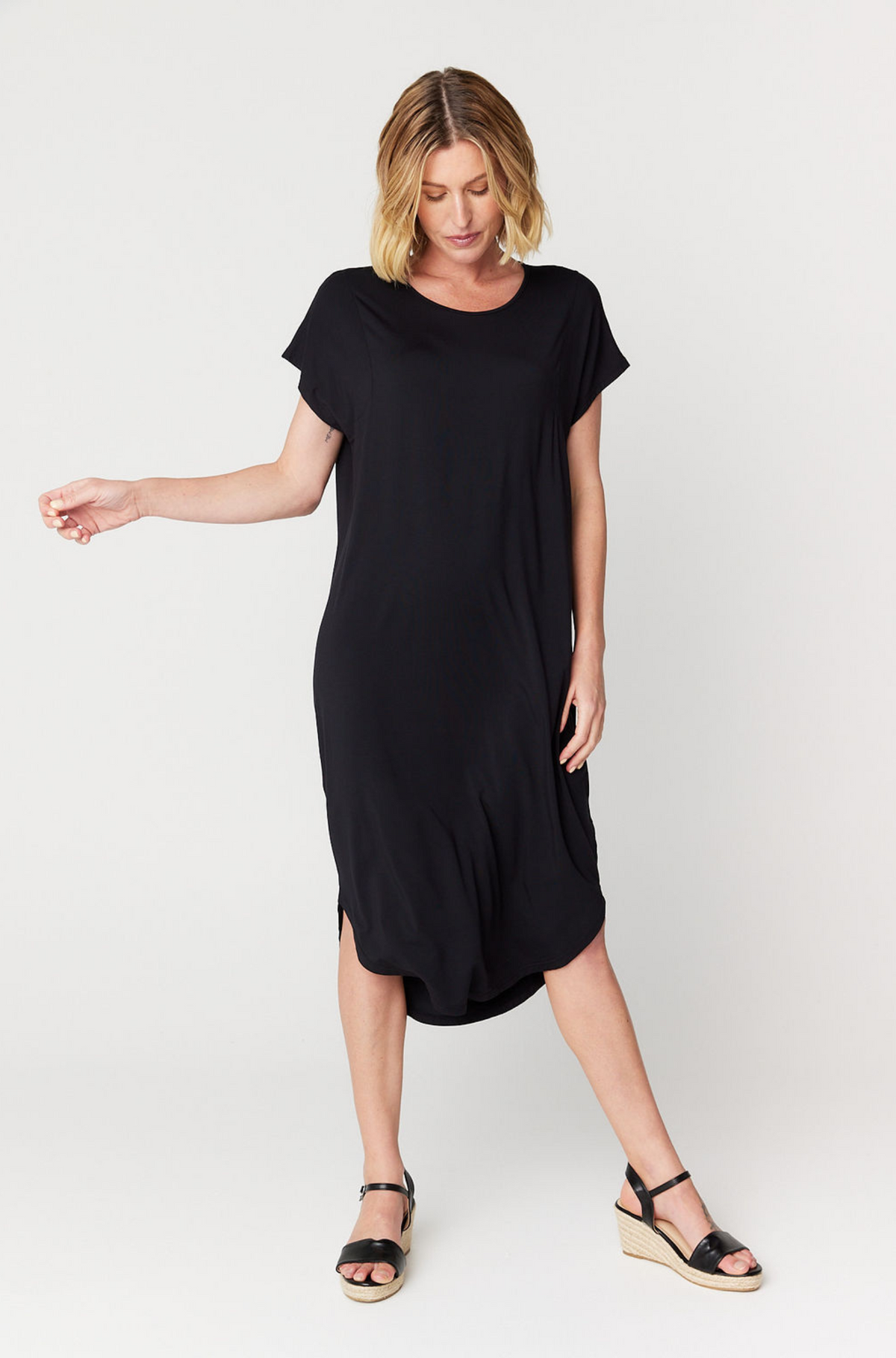 Ivy Midi Dress - Black