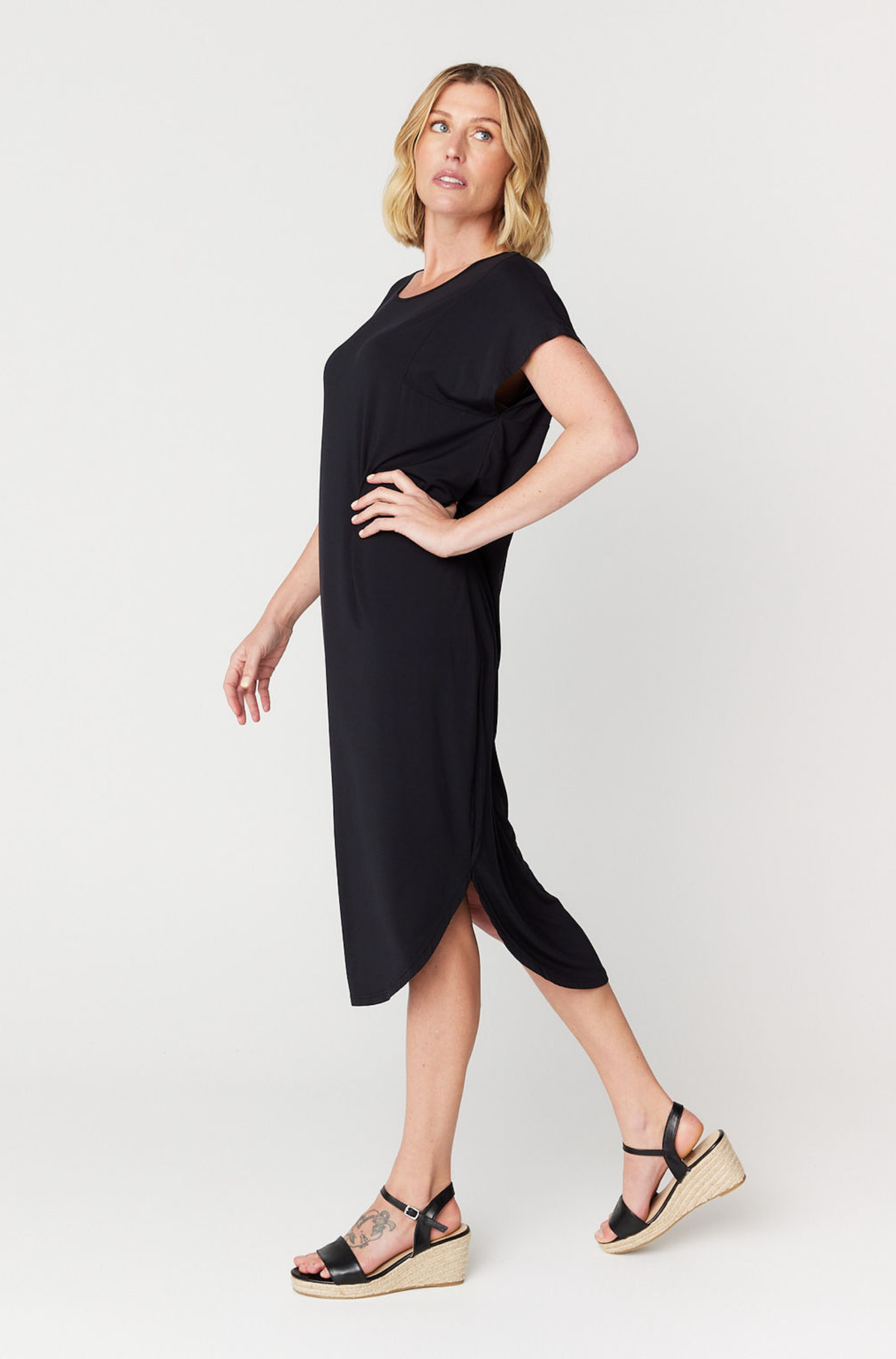 Ivy Midi Dress - Black