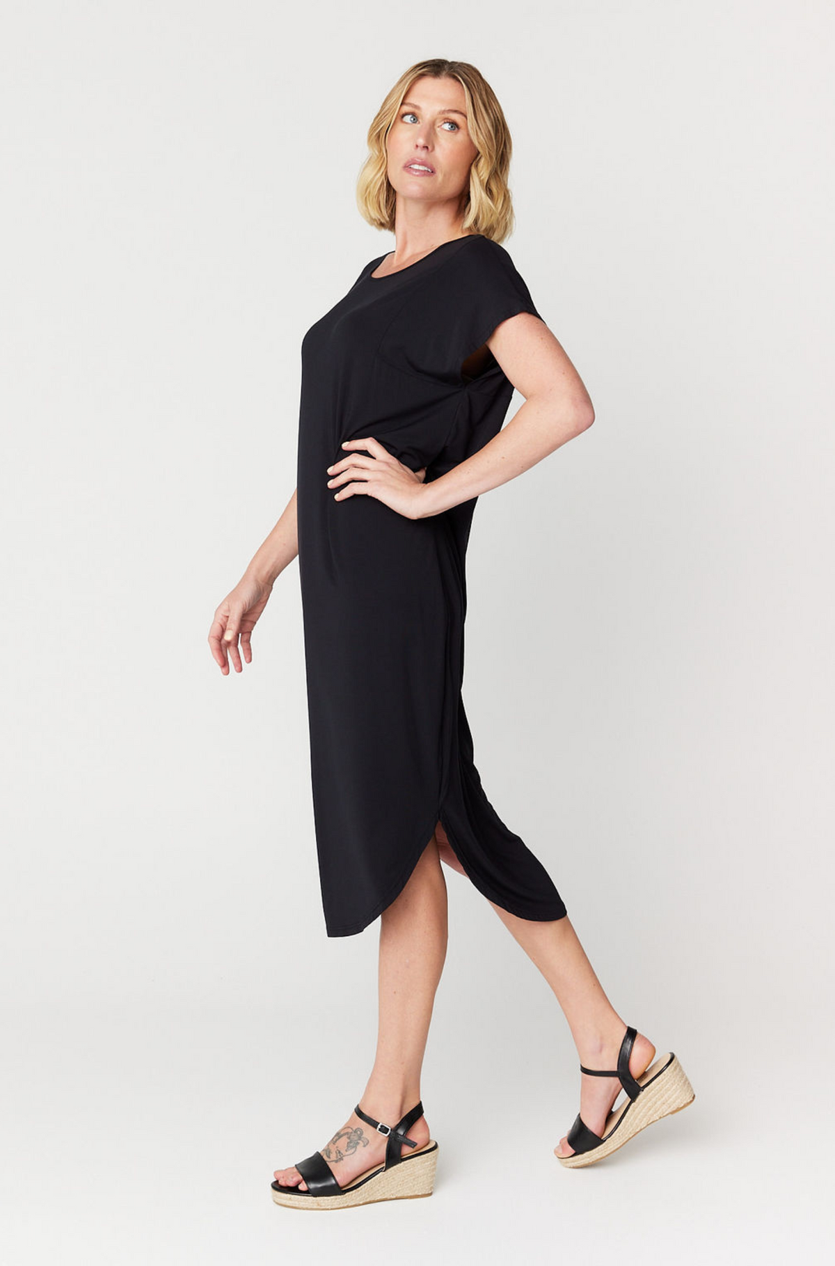 Ivy Midi Dress - Black