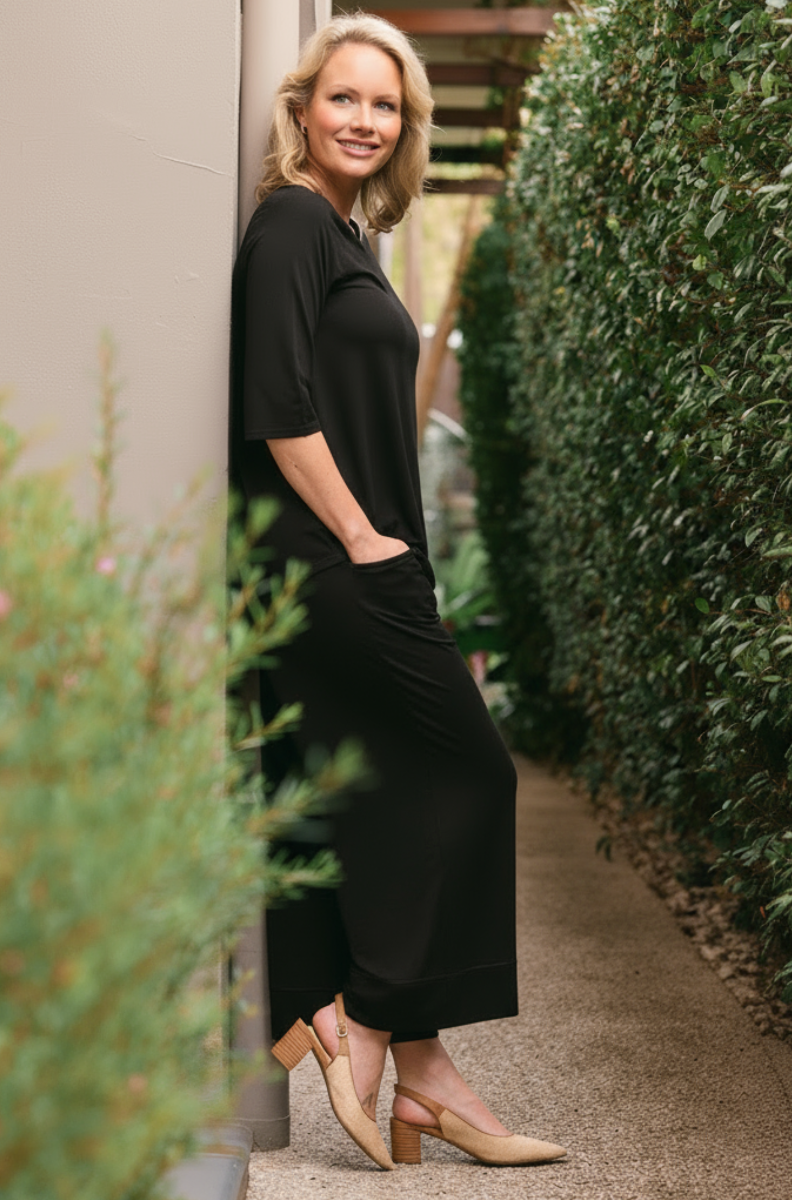 Tilly 3/4 Sleeve - Black