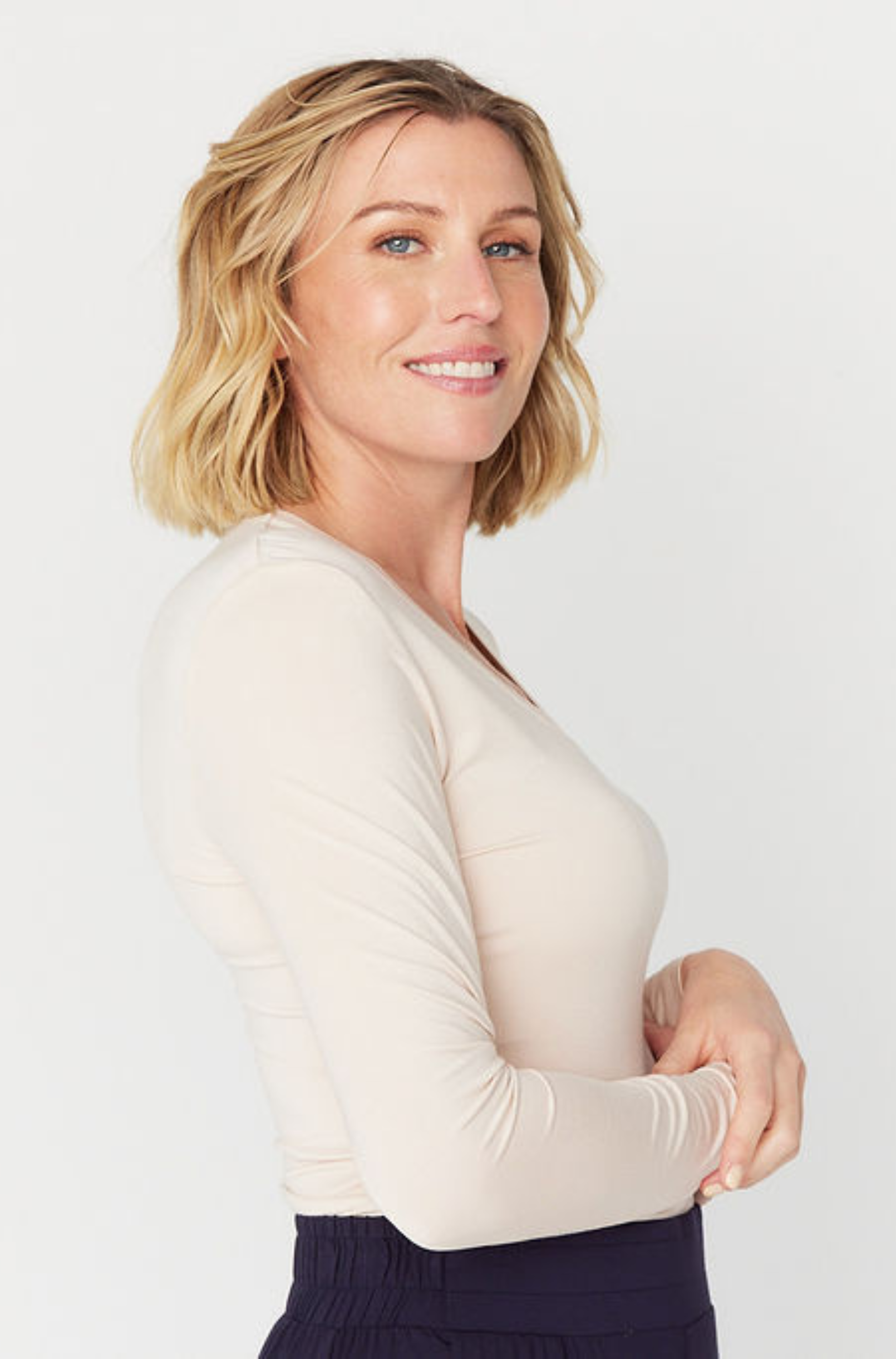 Scoop Neck Long Sleeve - Sand