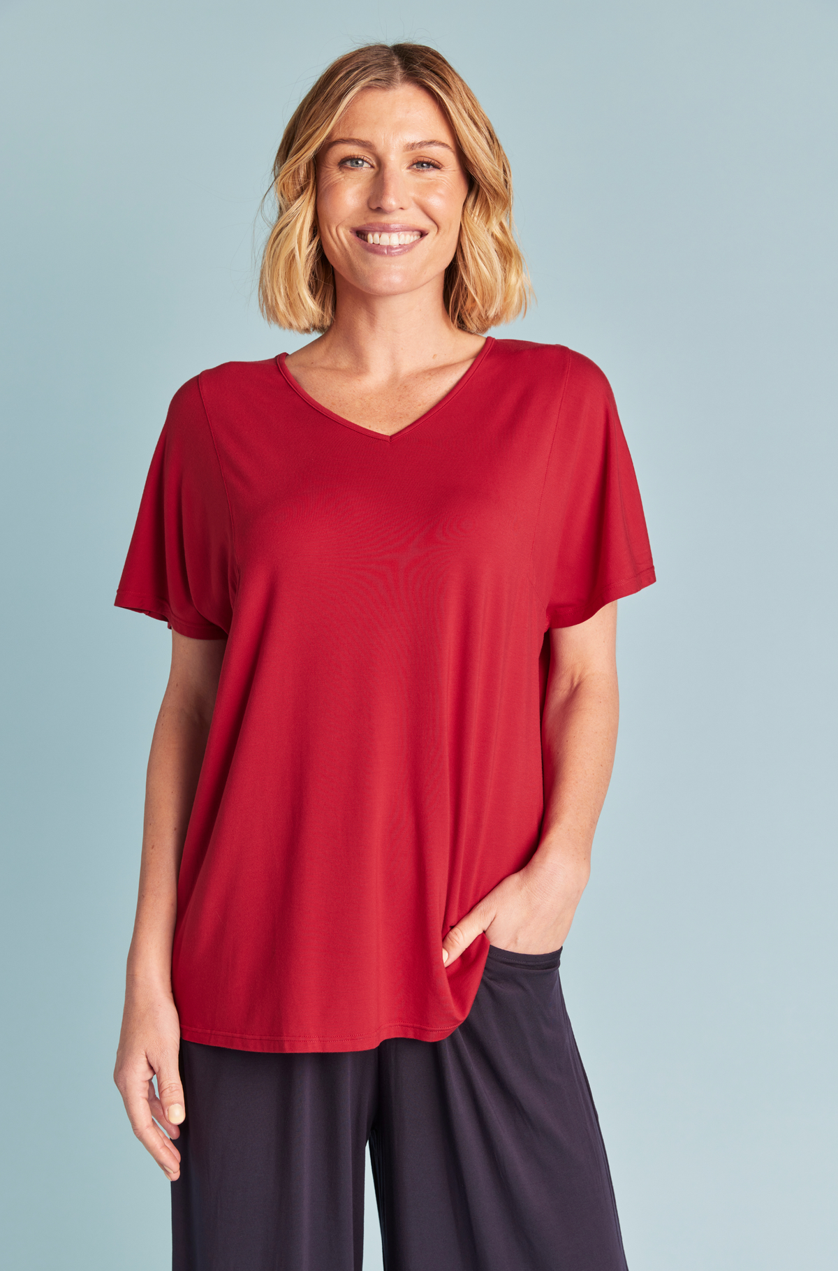Ivy Swing Tee Sample - Chilli